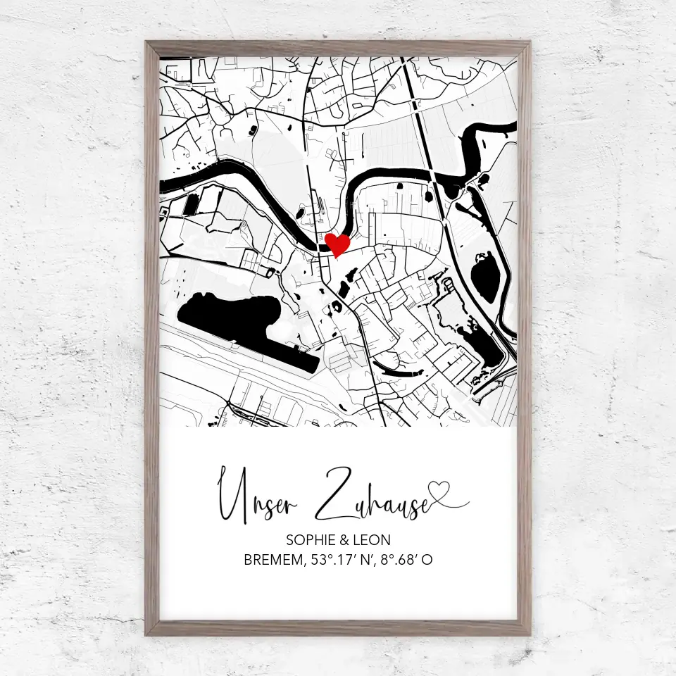 Personalisiertes Poster "Unser Zuhause"