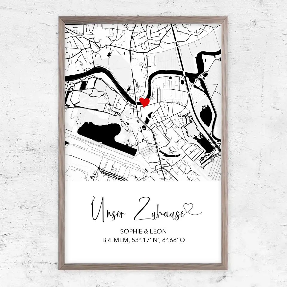 Personalisiertes Poster "Unser Zuhause"