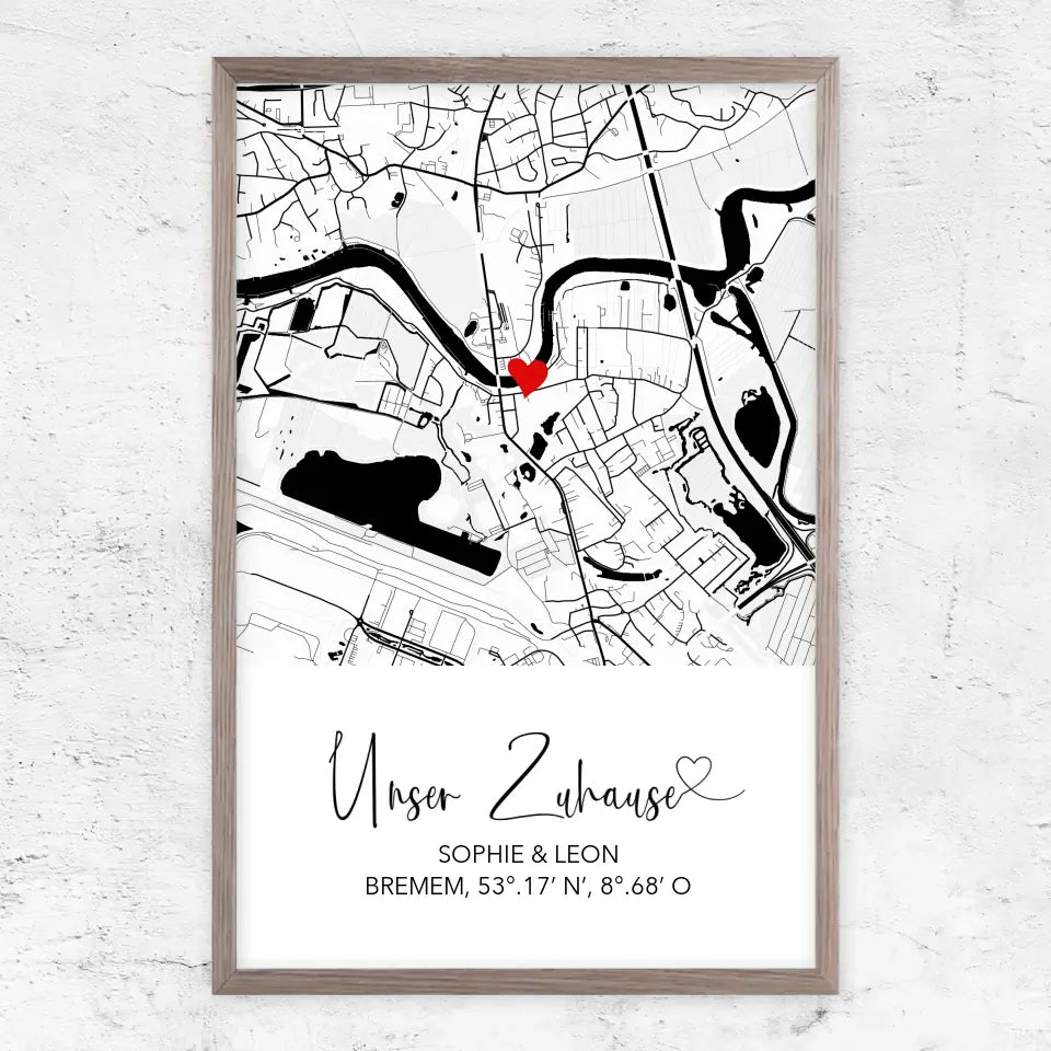 Personalisiertes Poster "Unser Zuhause"