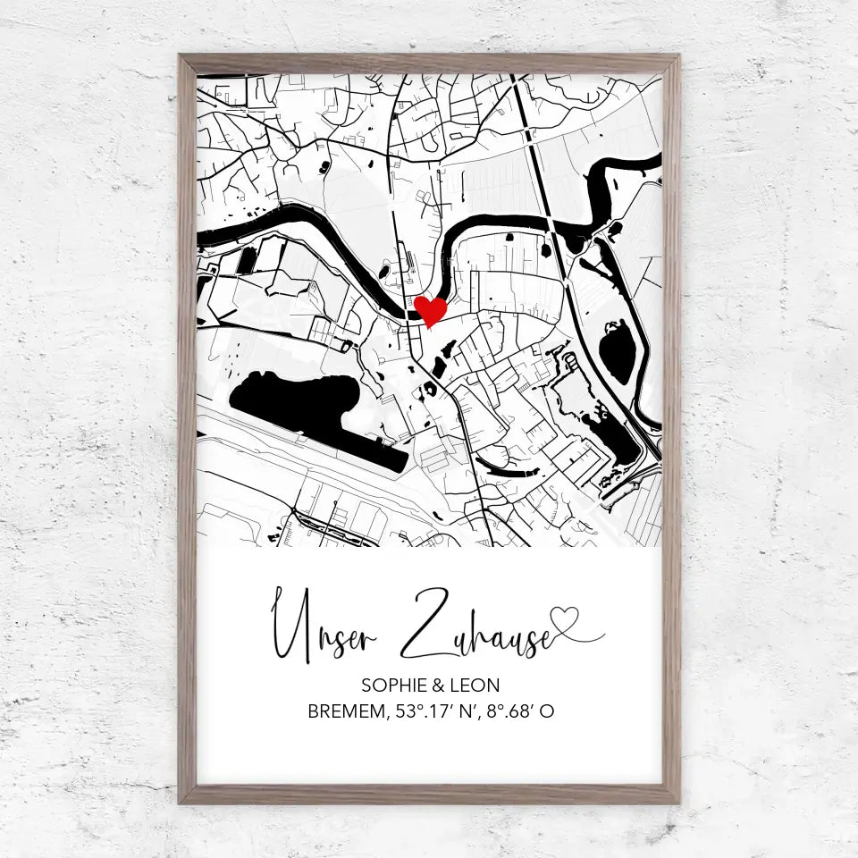 Personalisiertes Poster "Unser Zuhause"