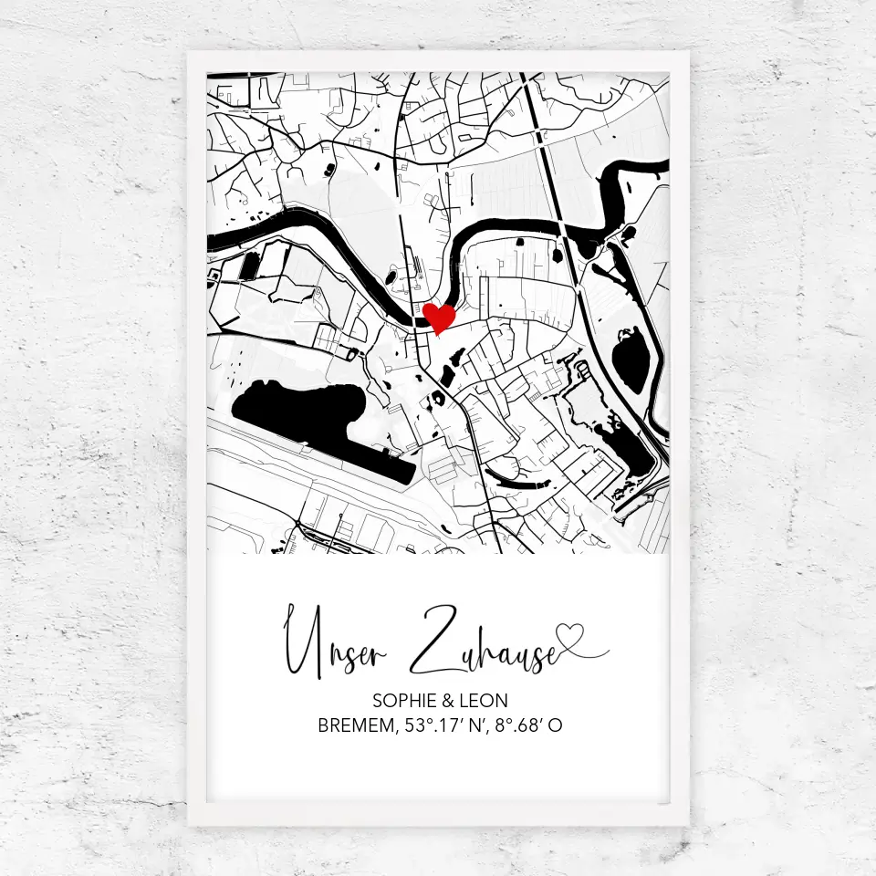 Personalisiertes Poster "Unser Zuhause"