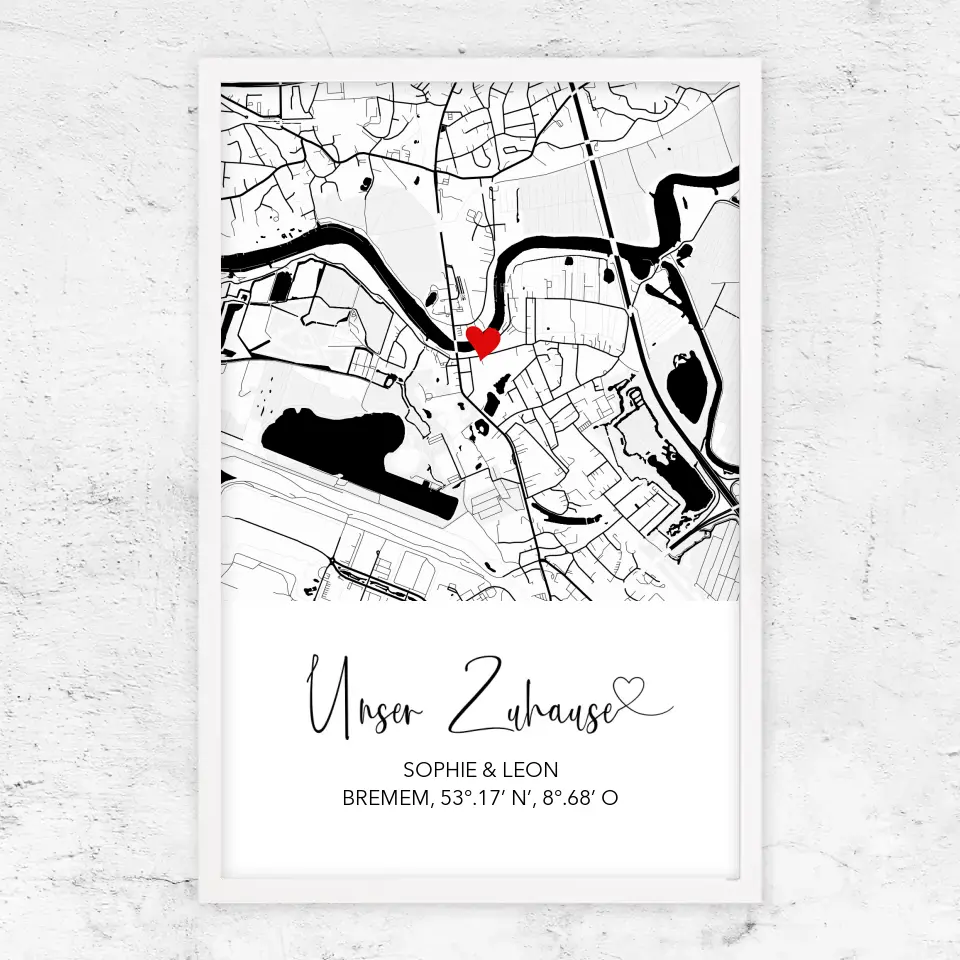 Personalisiertes Poster "Unser Zuhause"