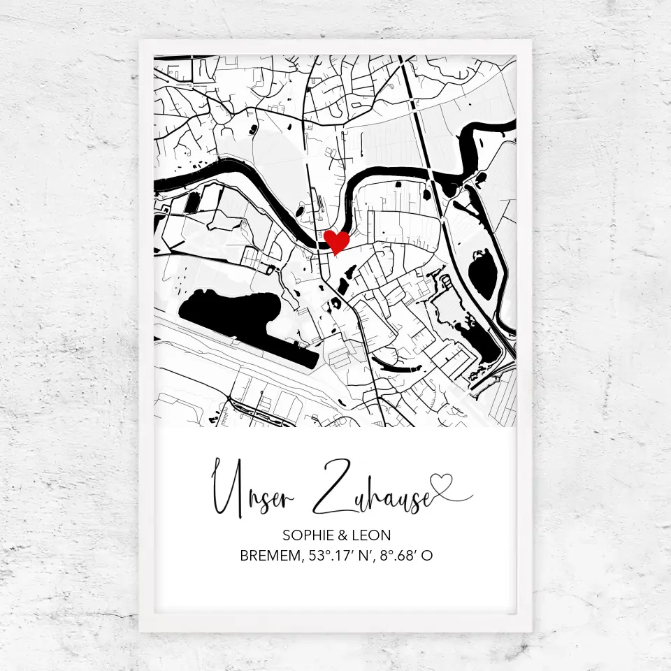 Personalisiertes Poster "Unser Zuhause"