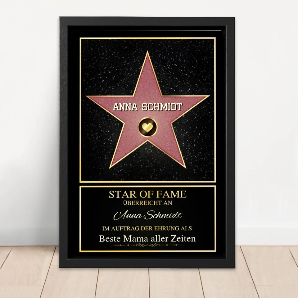 Personalisierte Leinwand "Star of Fame"