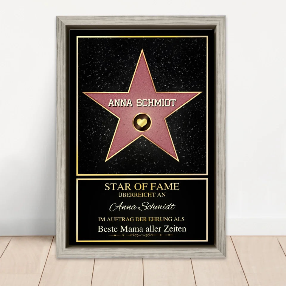 Personalisierte Leinwand "Star of Fame"