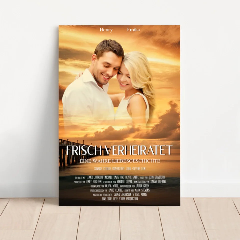 Personalisierte Leinwand "Sonnenuntergangs-Filmcover"