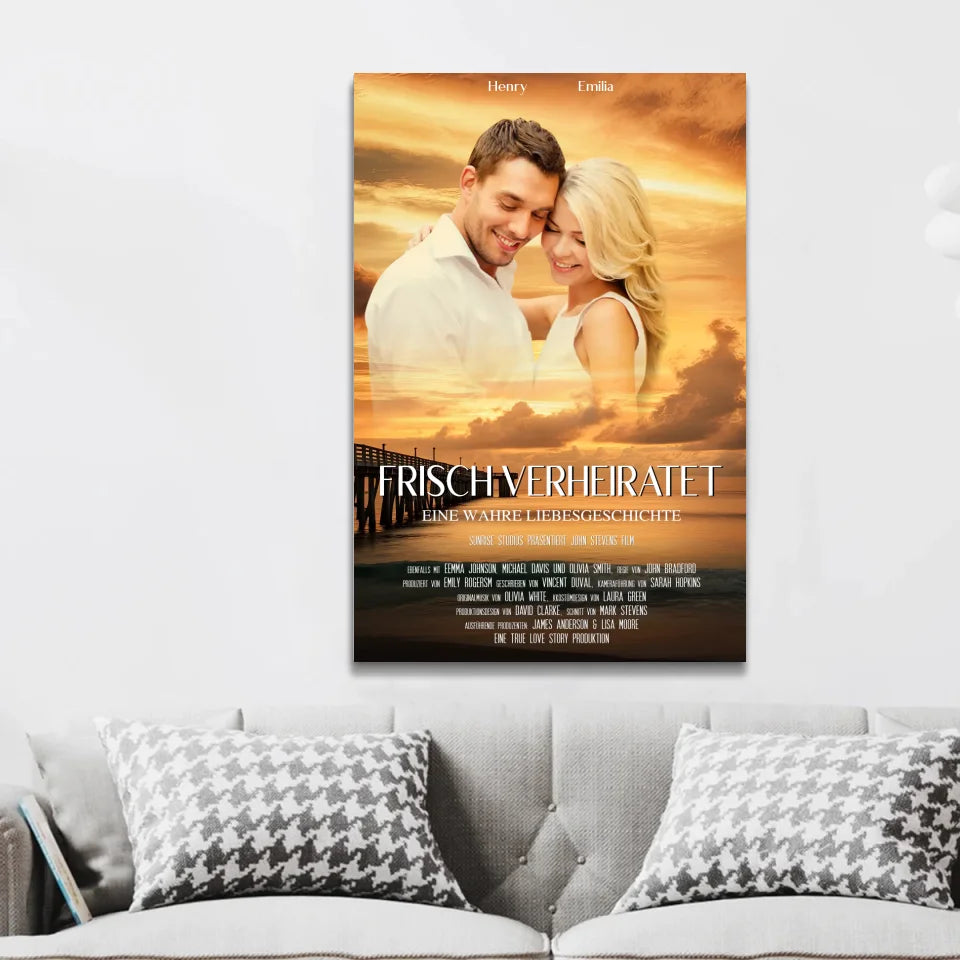 Personalisierte Leinwand "Sonnenuntergangs-Filmcover"