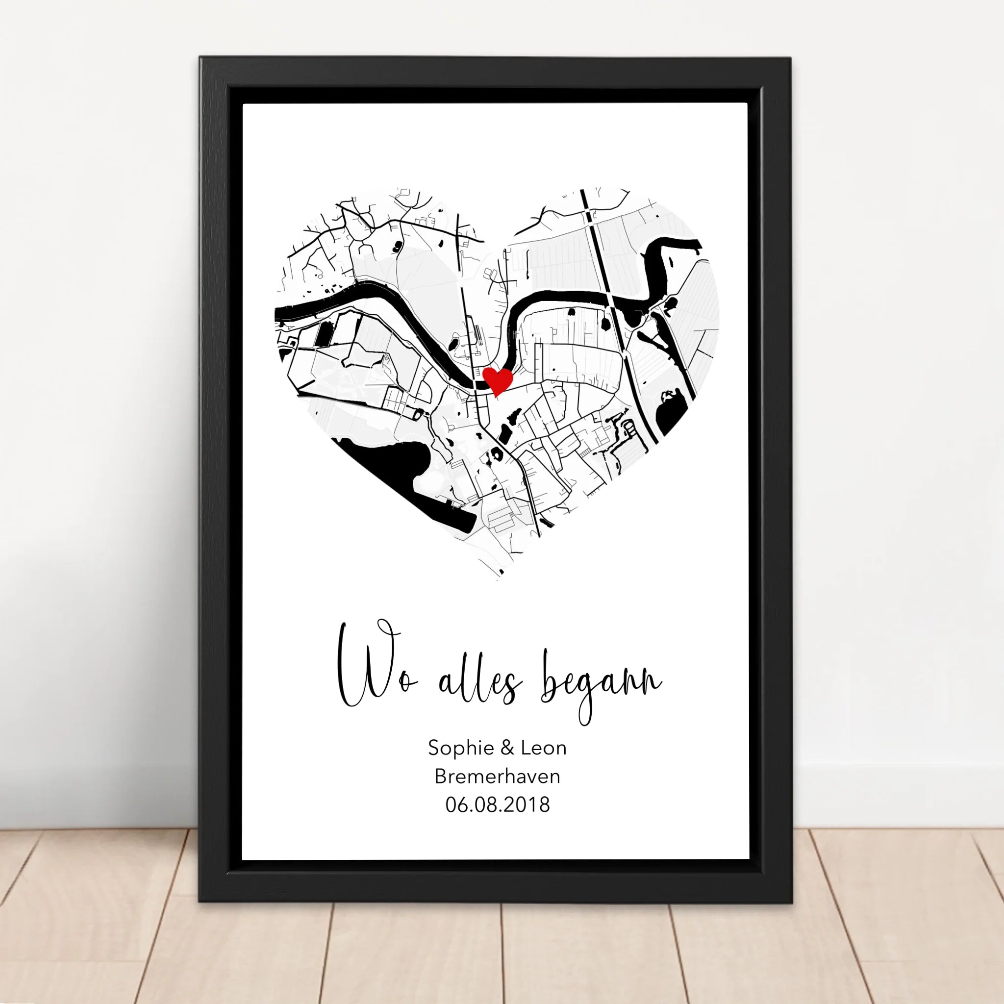 Personalisierte Leinwand "Wo alles begann"