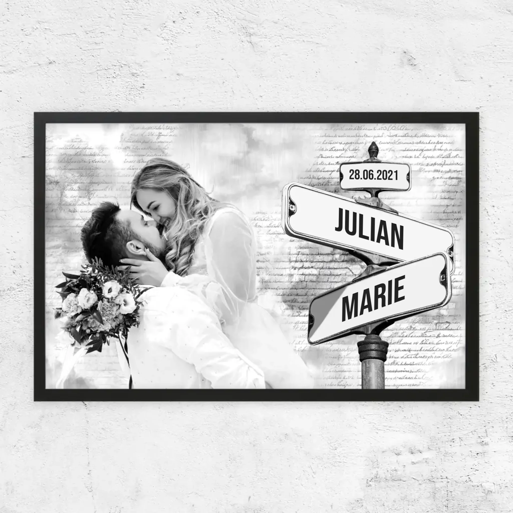 Personalisiertes Poster "Straßenschild mit eigenem Foto"