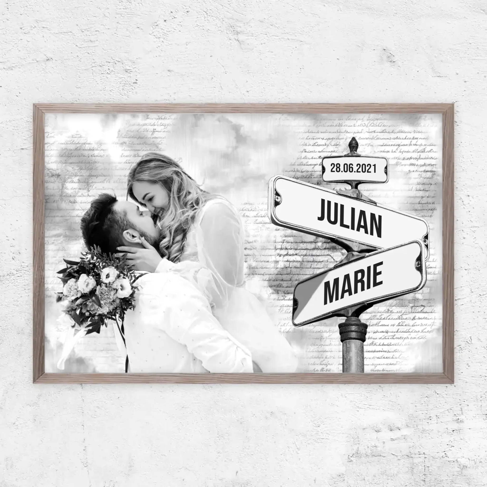 Personalisiertes Poster "Straßenschild mit eigenem Foto"