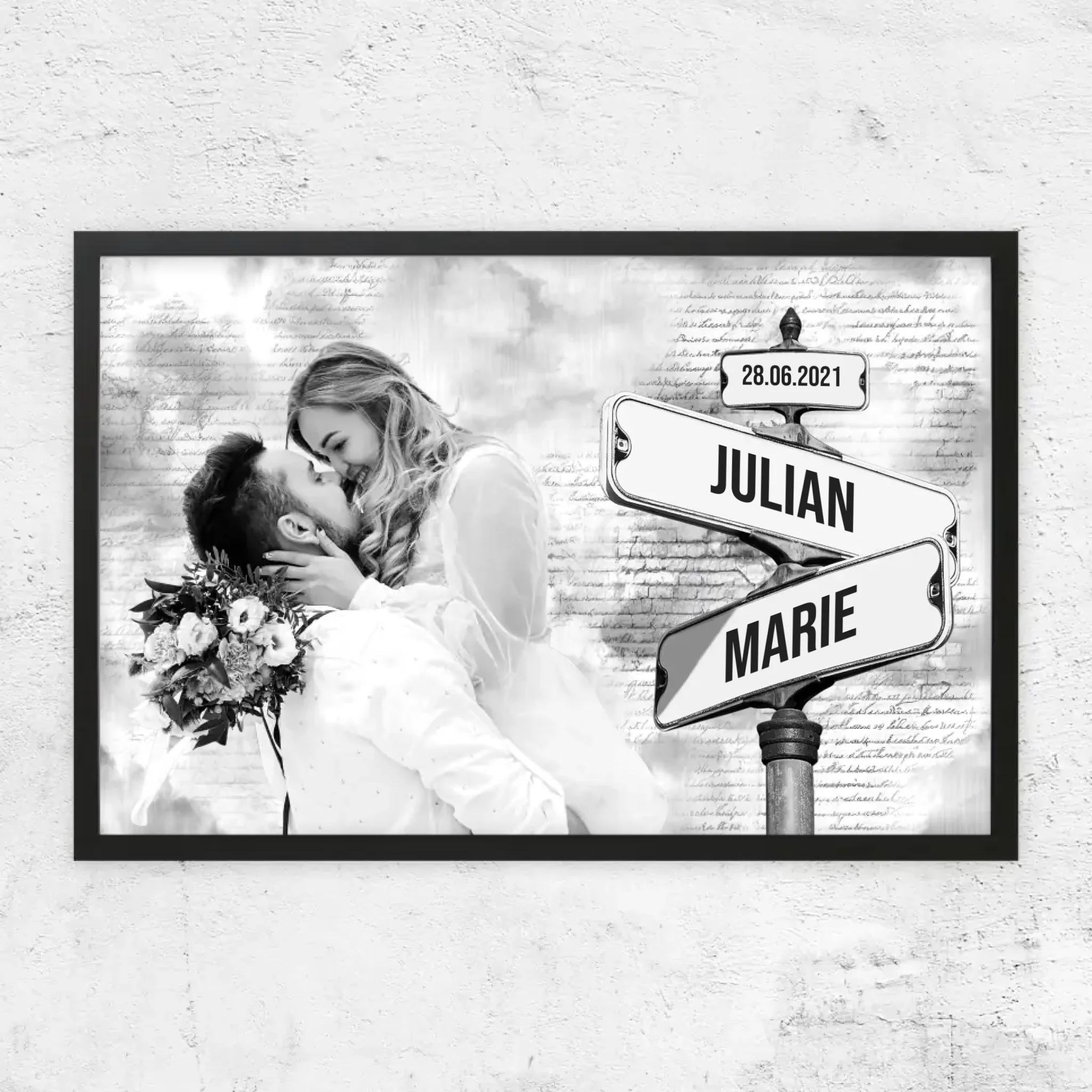 Personalisiertes Poster "Straßenschild mit eigenem Foto"