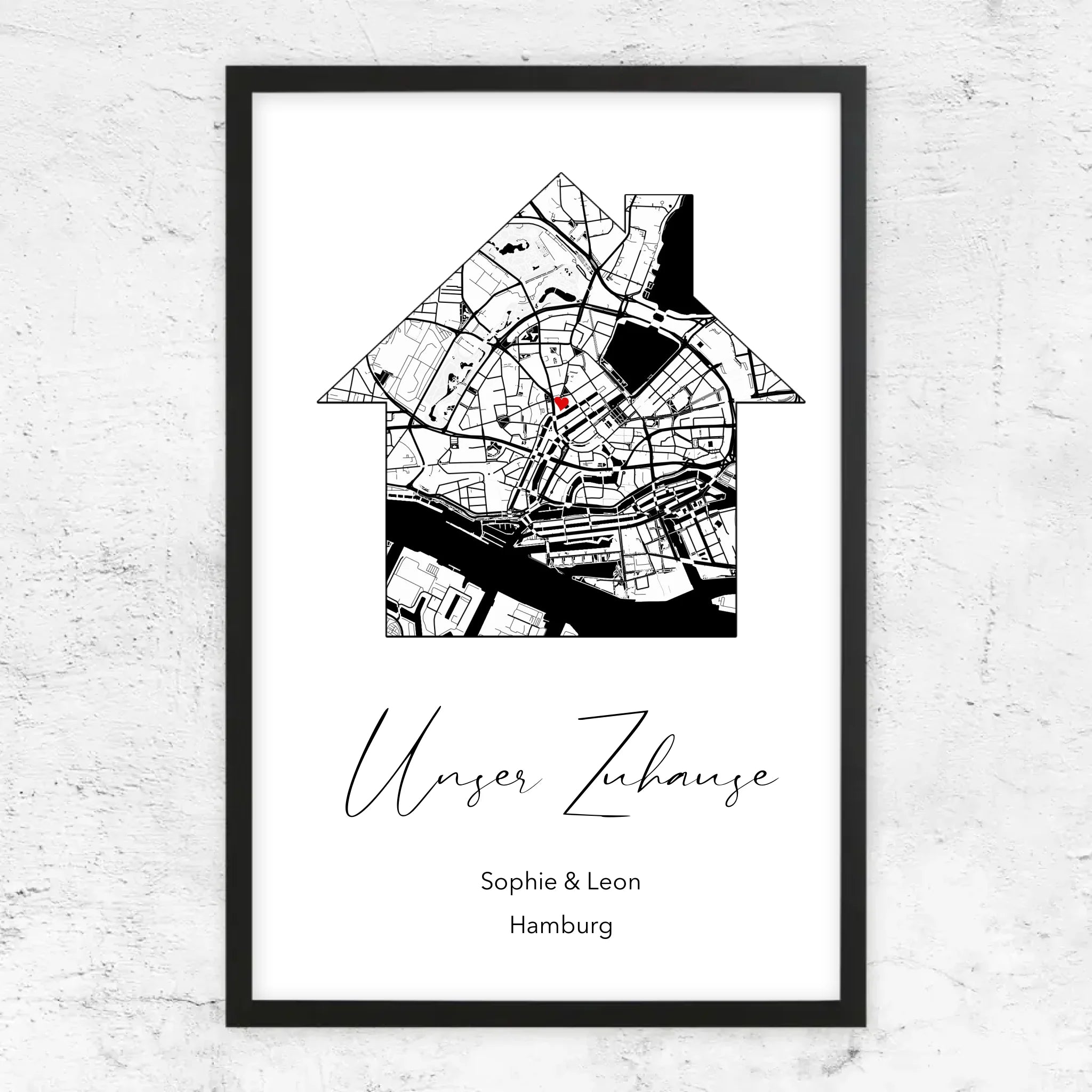 Personalisiertes Poster "Unser Zuhause"