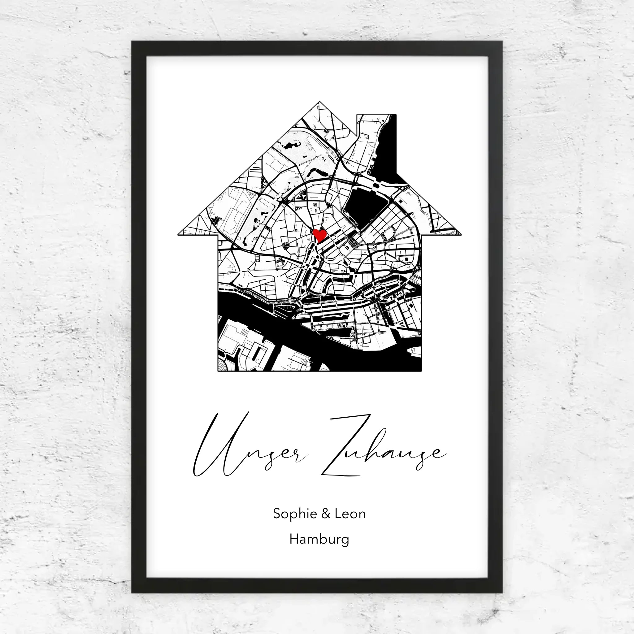 Personalisiertes Poster "Unser Zuhause"