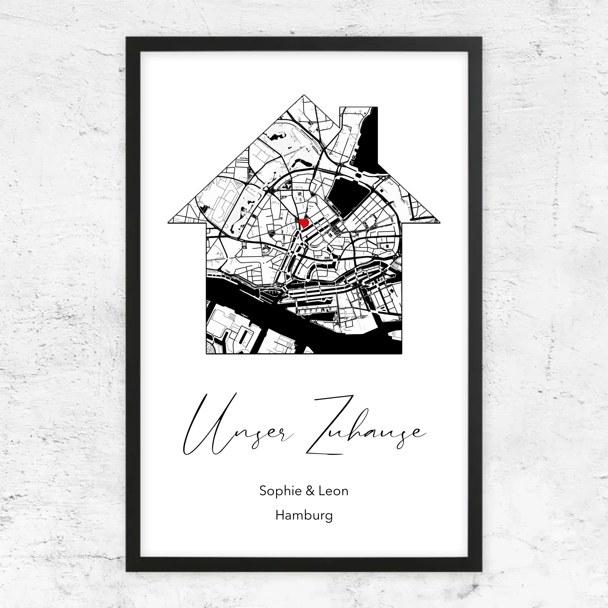 Personalisiertes Poster "Unser Zuhause"