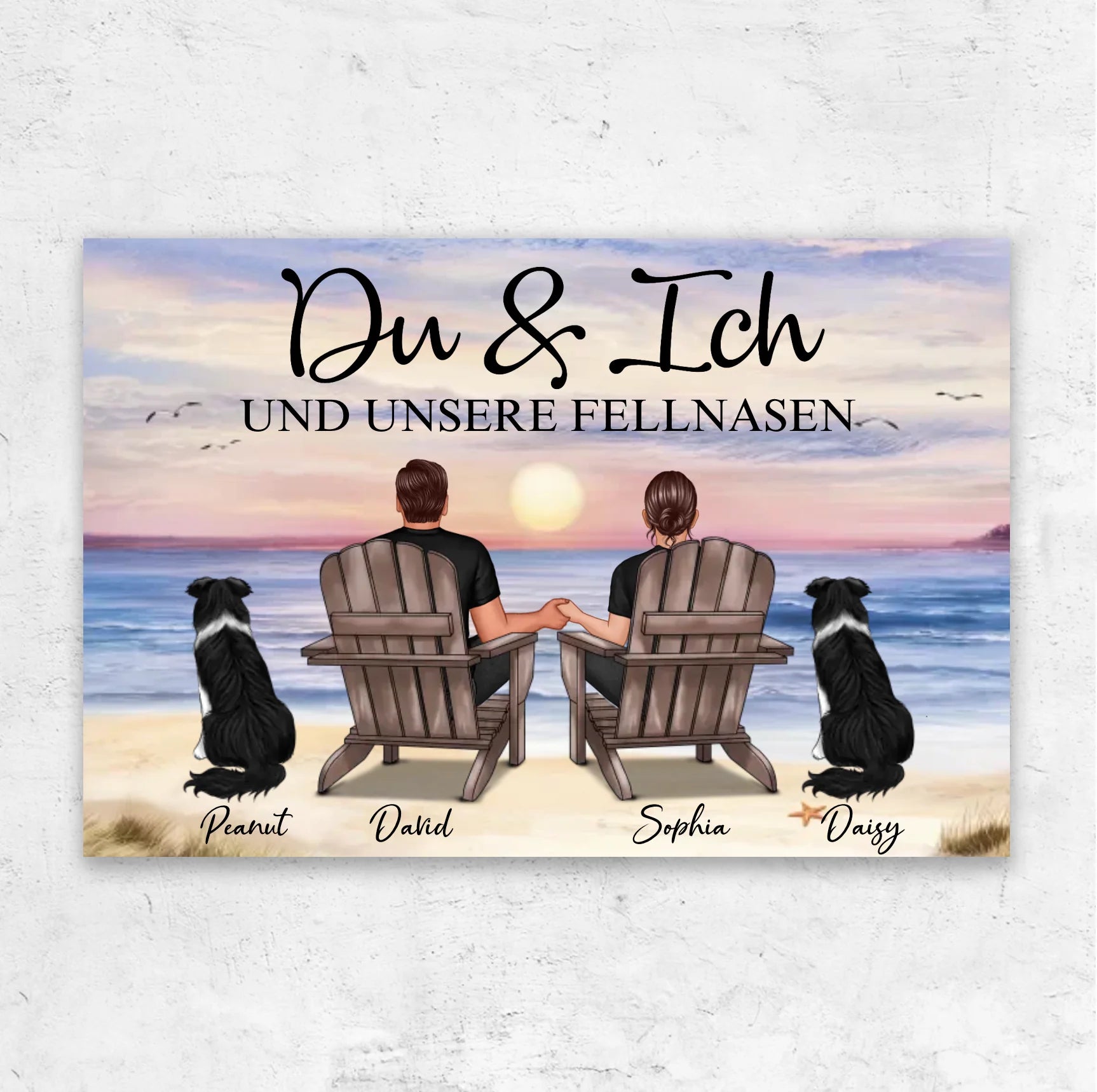Personalisierte Leinwand "Du und ich und unser Haustier"