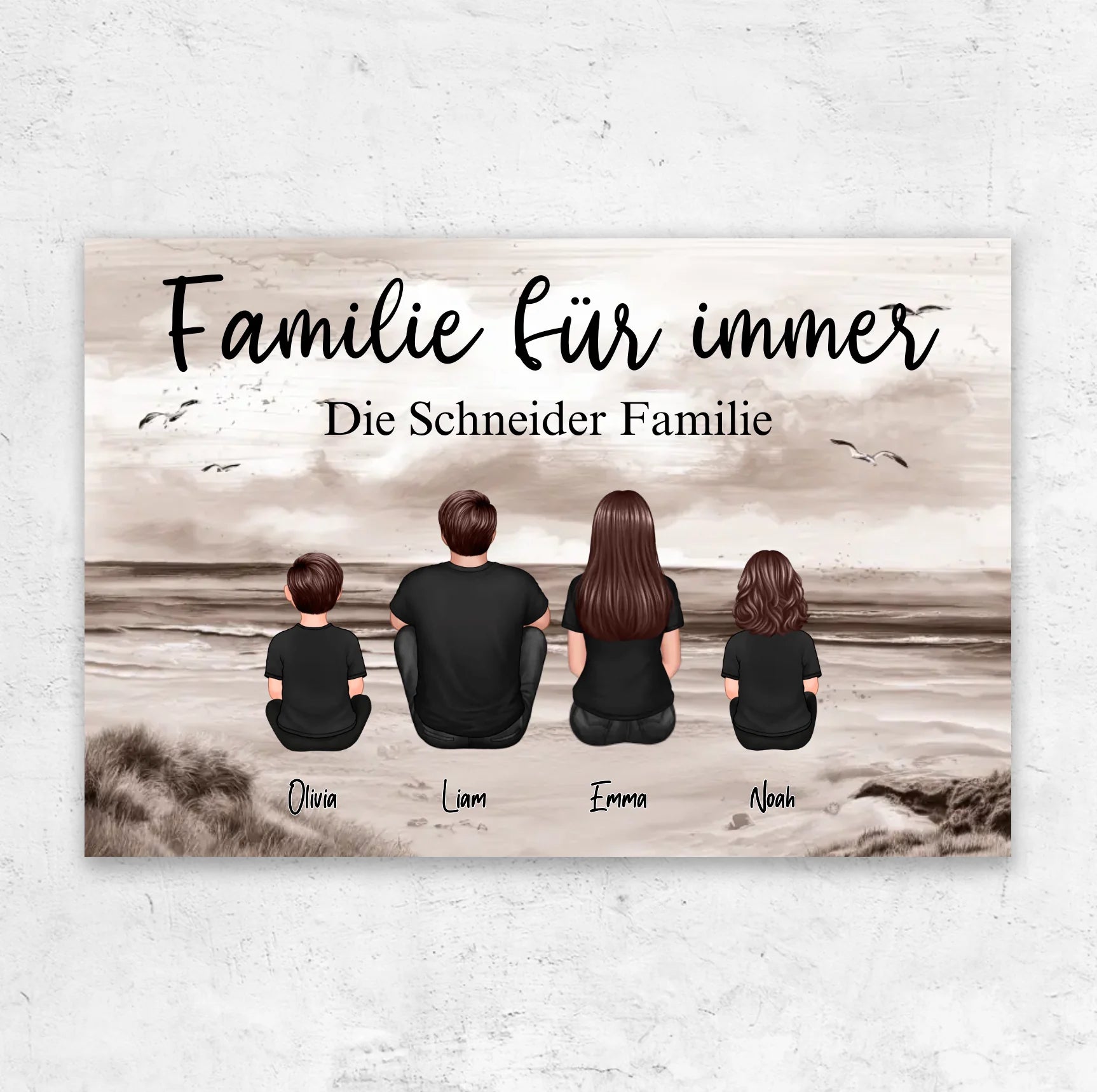 Personalisierte Leinwand "Familie für immer"