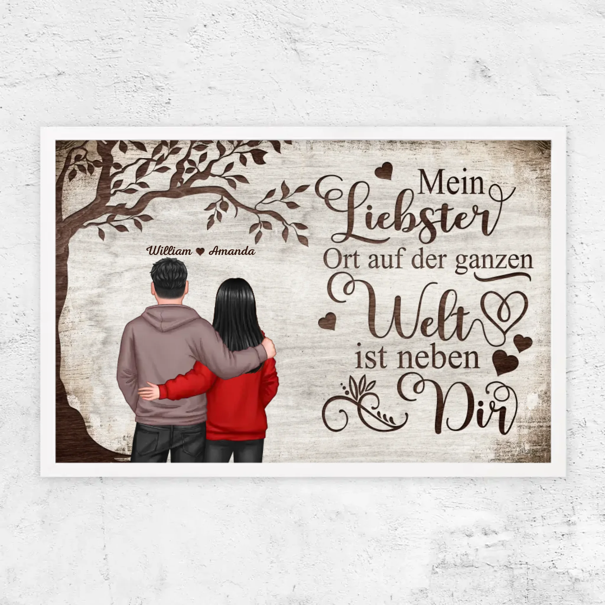 Personalisiertes Poster "Lieblingsort - Blick von hinten"