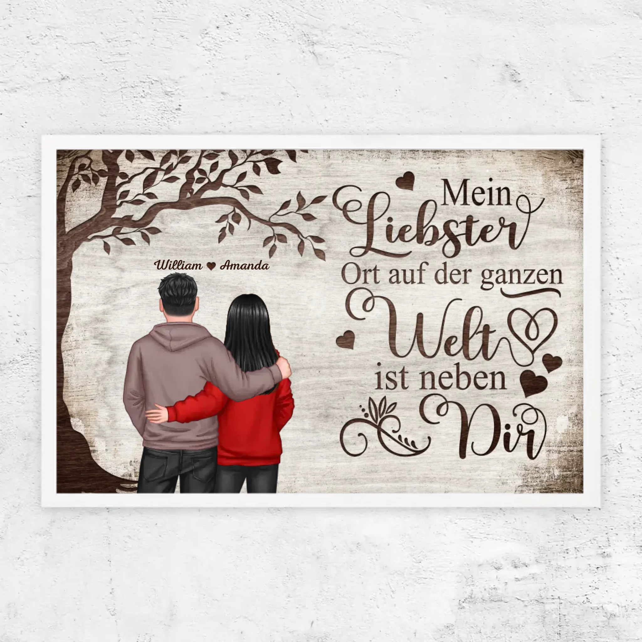 Personalisiertes Poster "Lieblingsort - Blick von hinten"