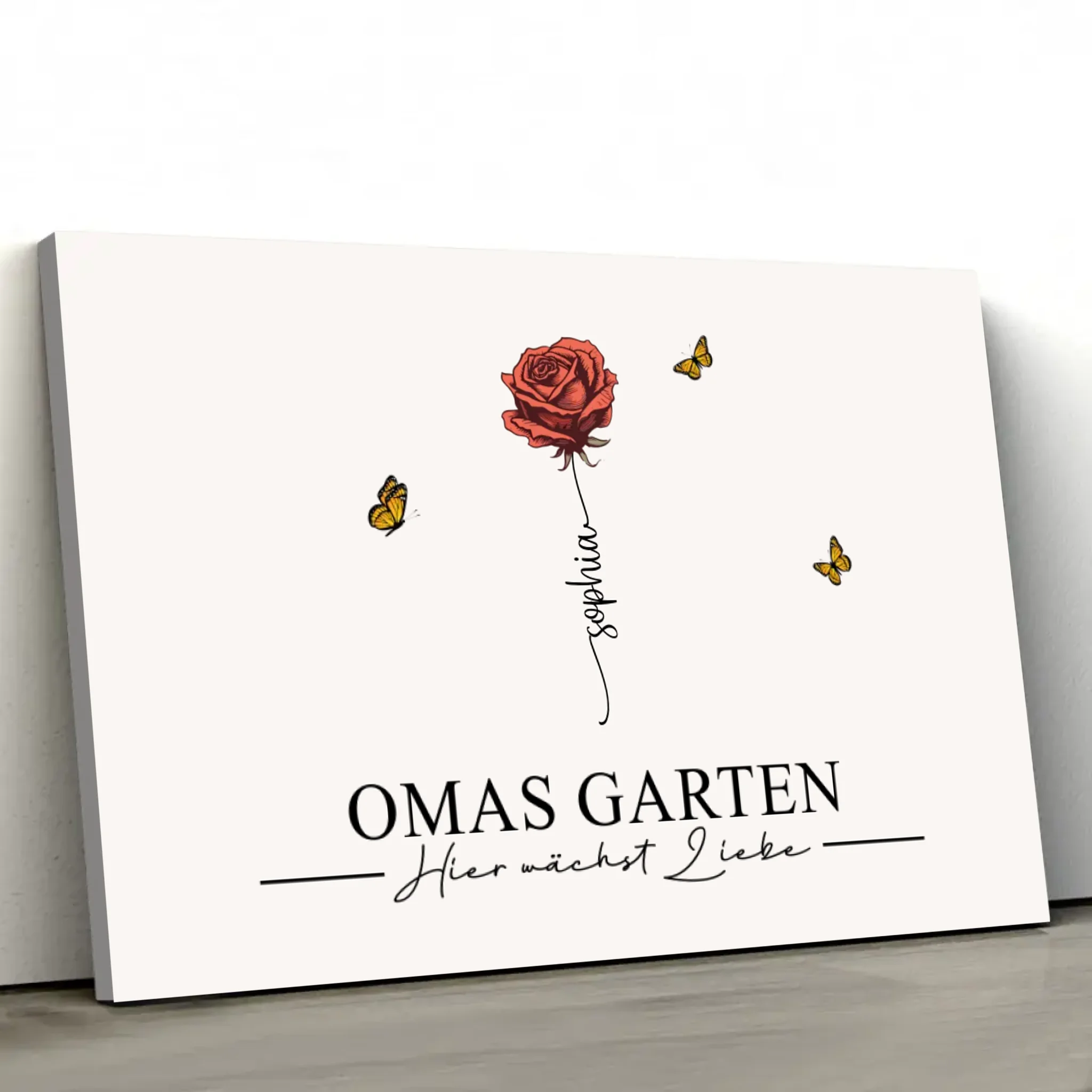 Personalisierte Leinwand "Omas Garten"