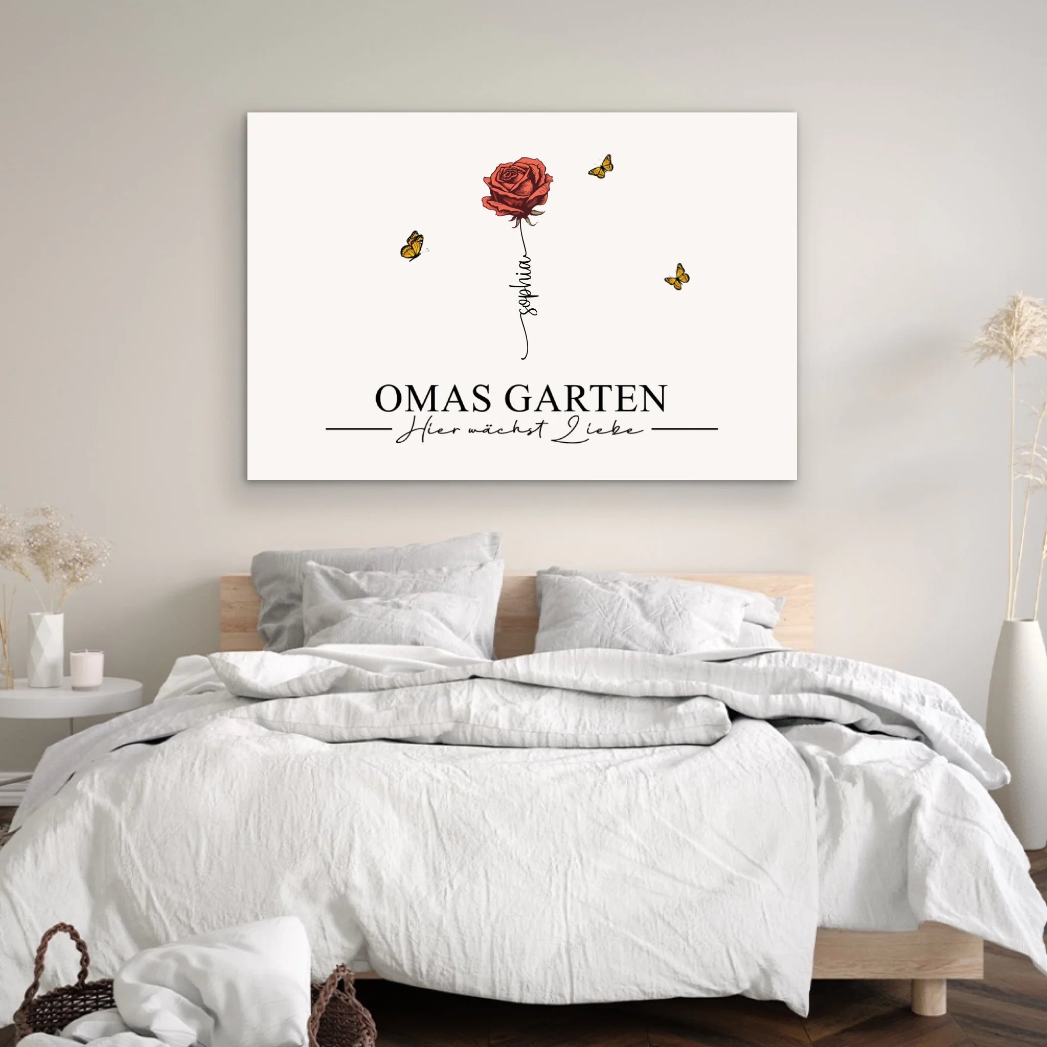 Personalisierte Leinwand "Omas Garten"