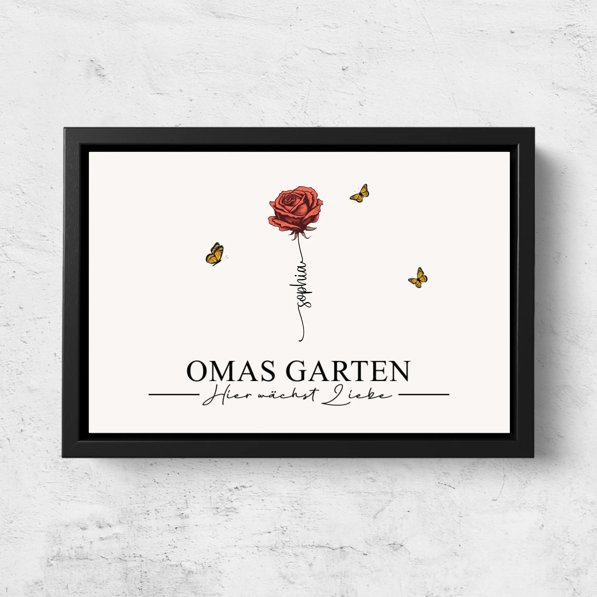 Personalisierte Leinwand "Omas Garten"