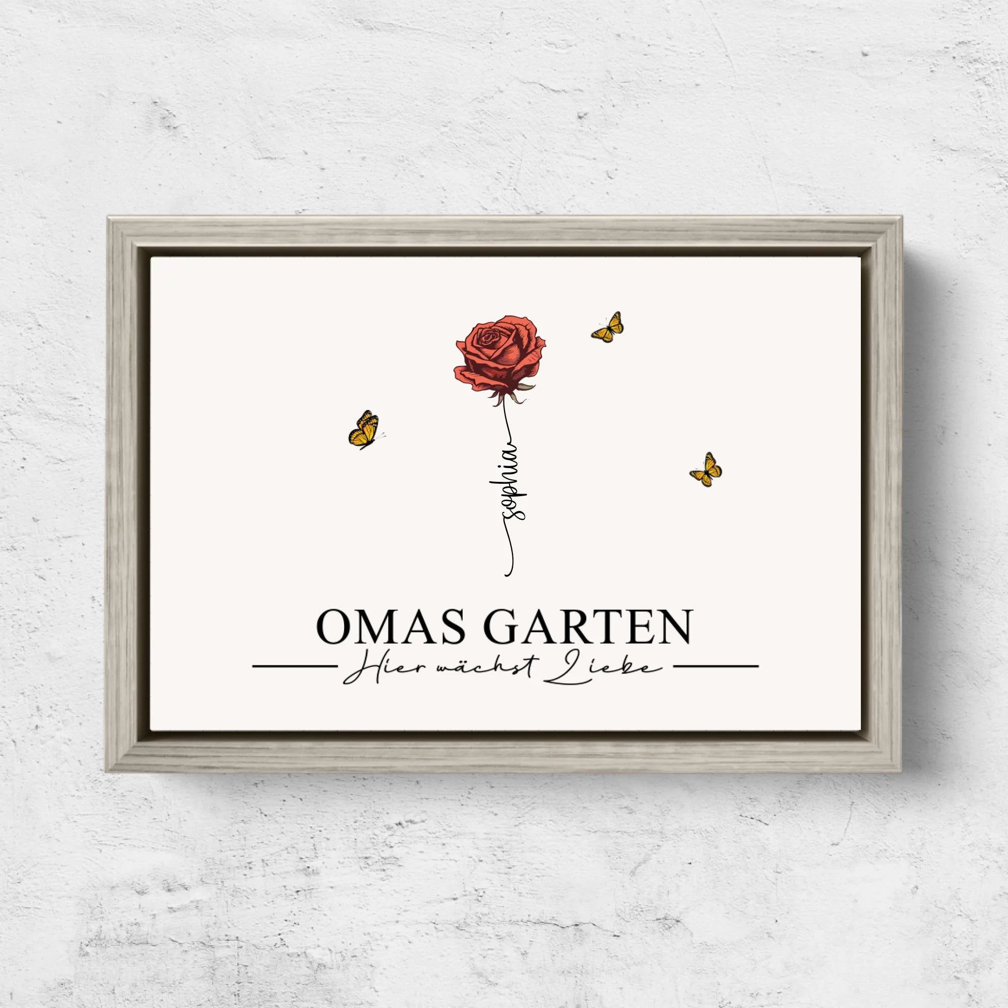 Personalisierte Leinwand "Omas Garten"