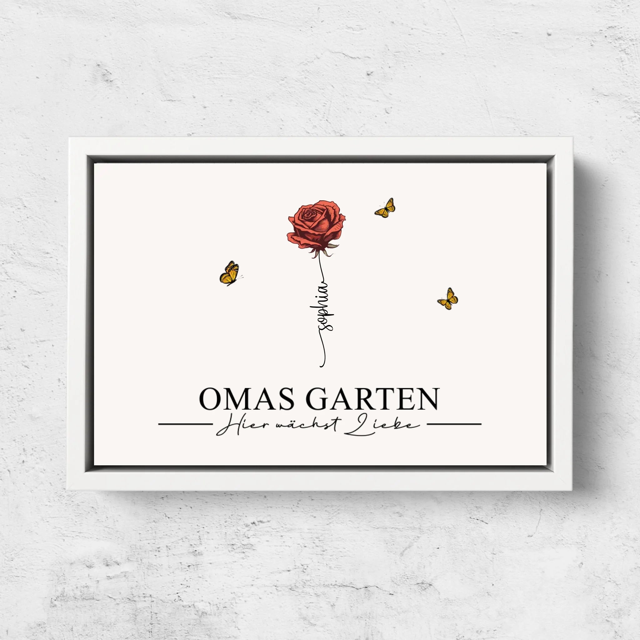 Personalisierte Leinwand "Omas Garten"
