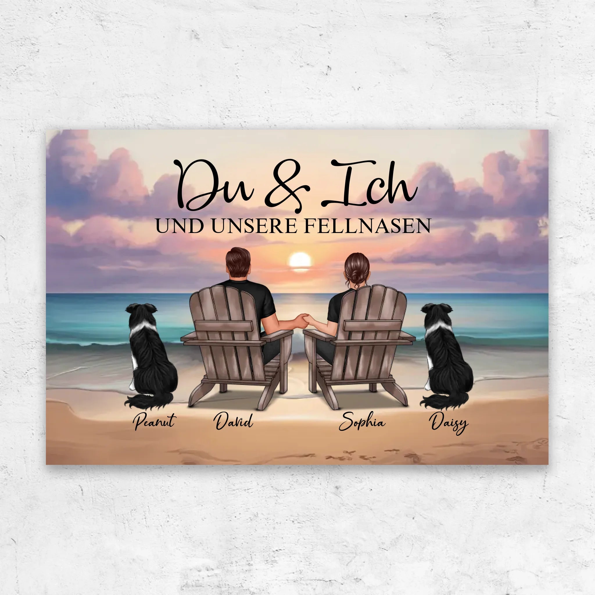 Personalisierte Leinwand "Du und ich und unser Haustier"