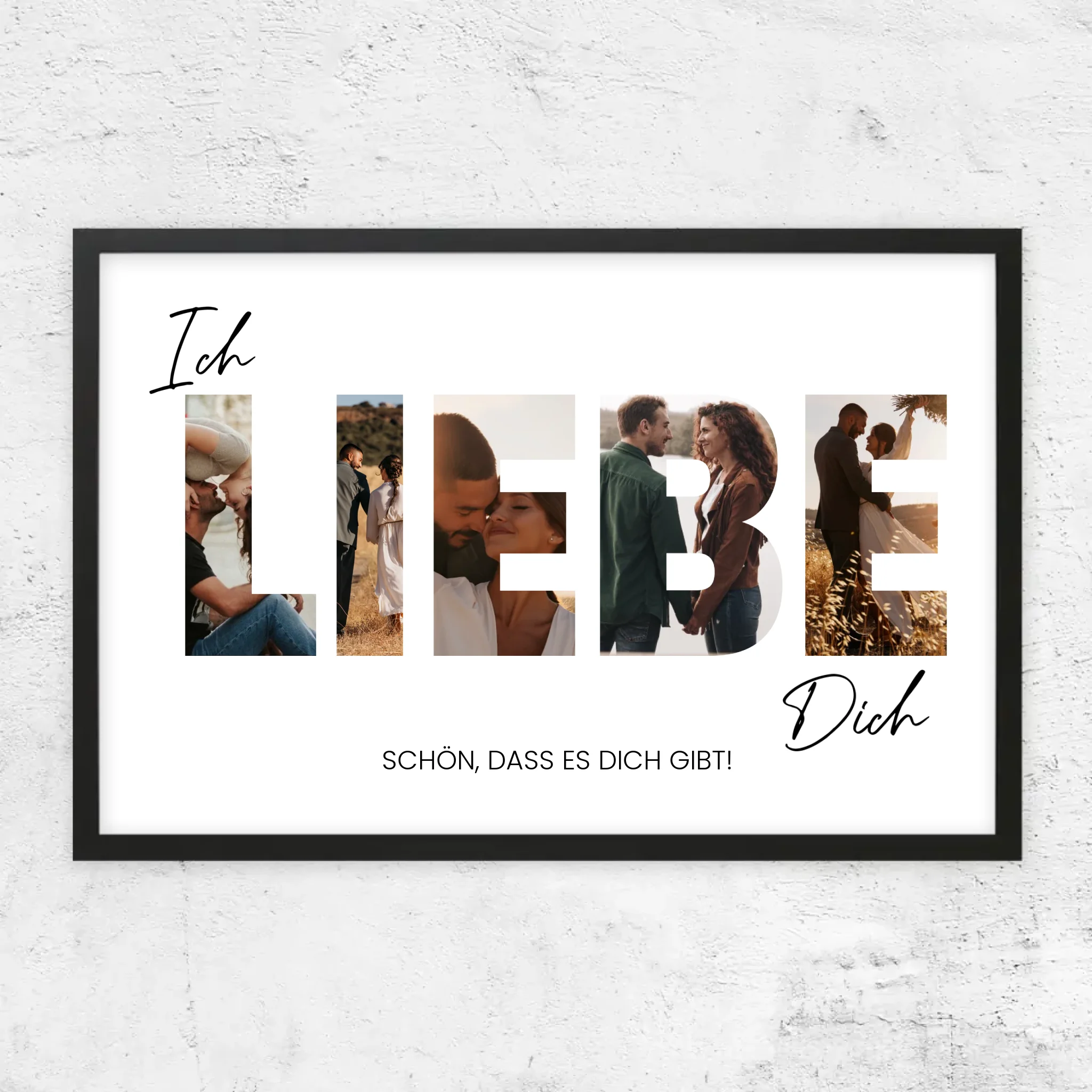 Personalisiertes Poster "Ich liebe dich - Mit Fotos"