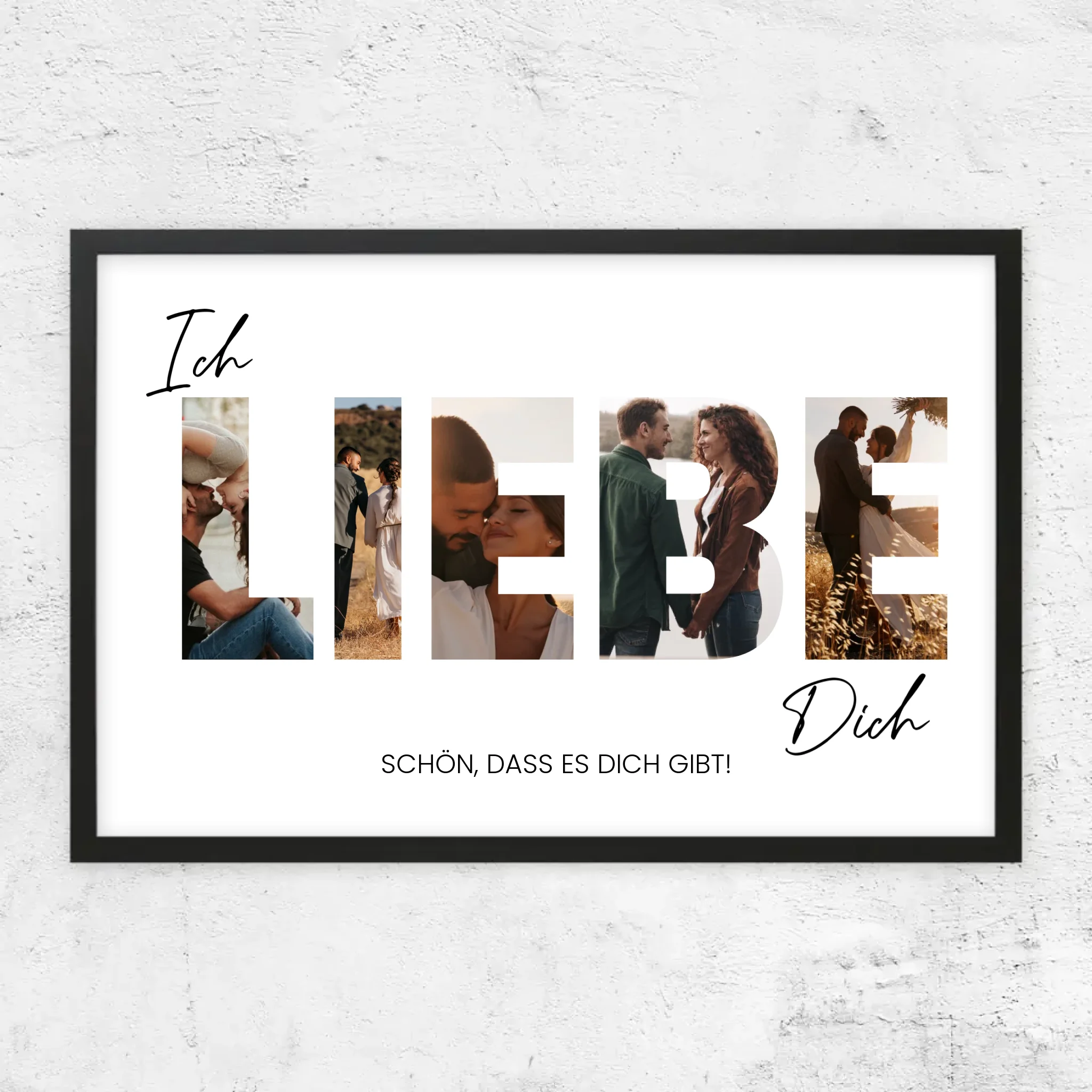 Personalisiertes Poster "Ich liebe dich - Mit Fotos"