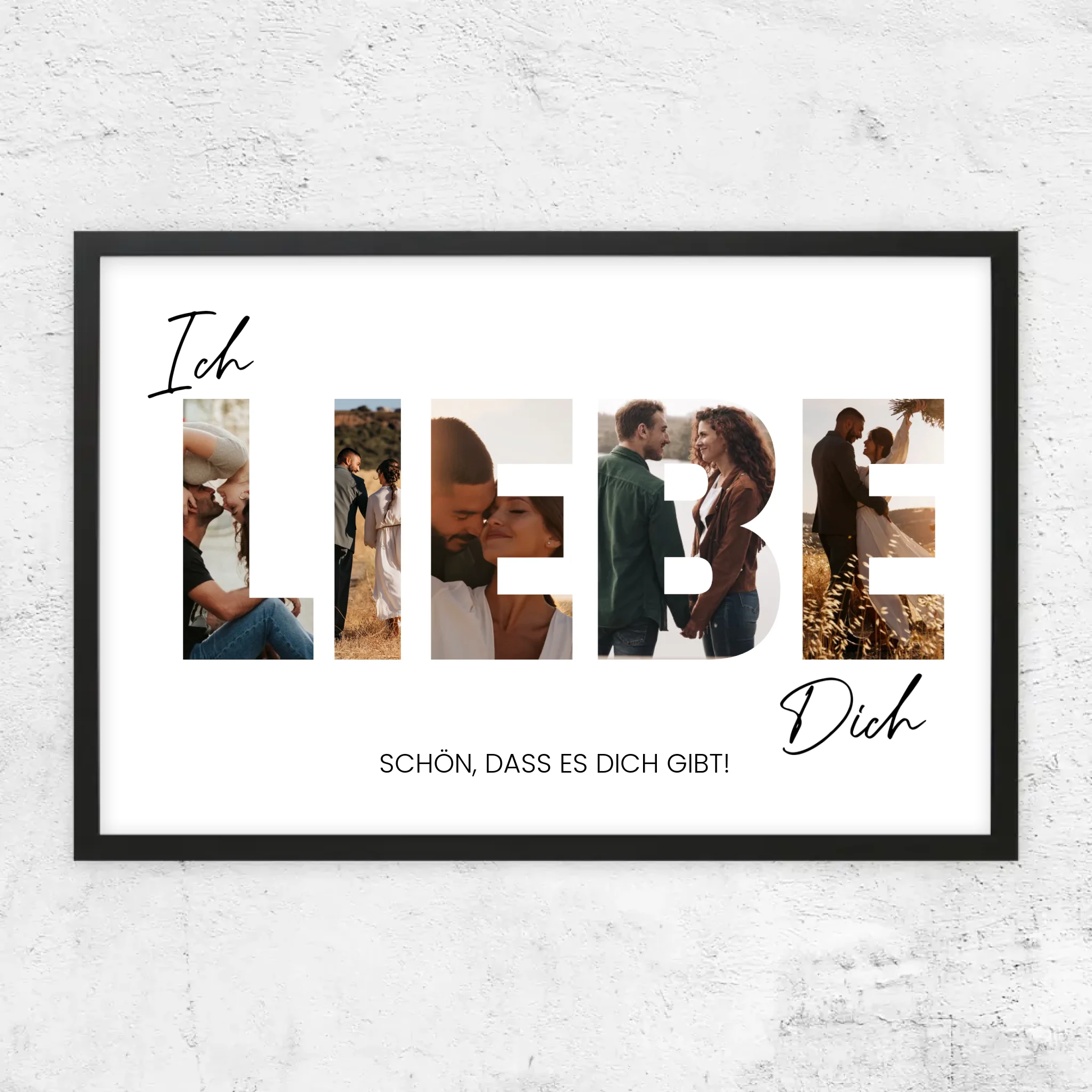 Personalisiertes Poster "Ich liebe dich - Mit Fotos"