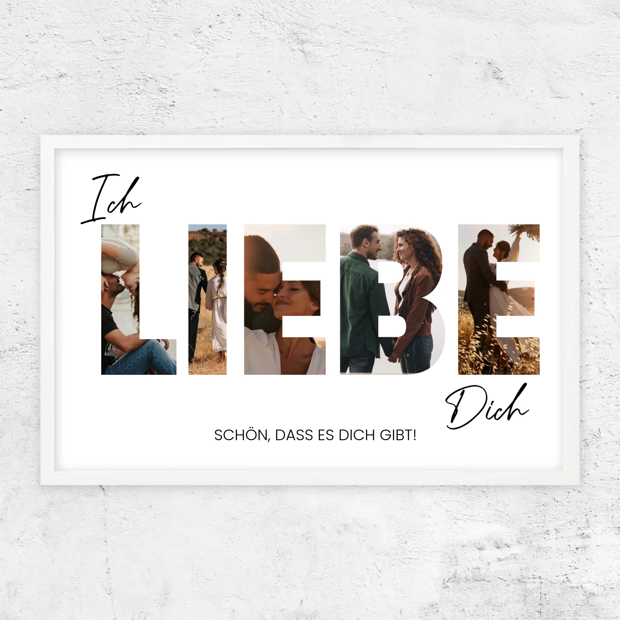 Personalisiertes Poster "Ich liebe dich - Mit Fotos"