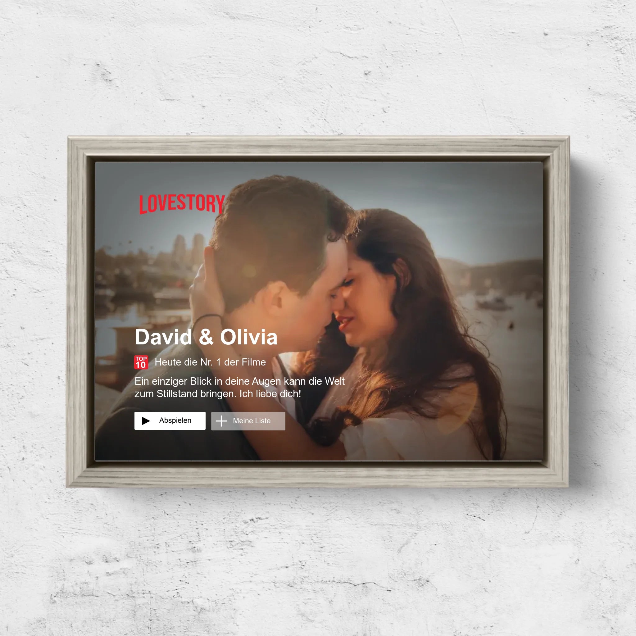 Personalisierte Leinwand "Lovestory"