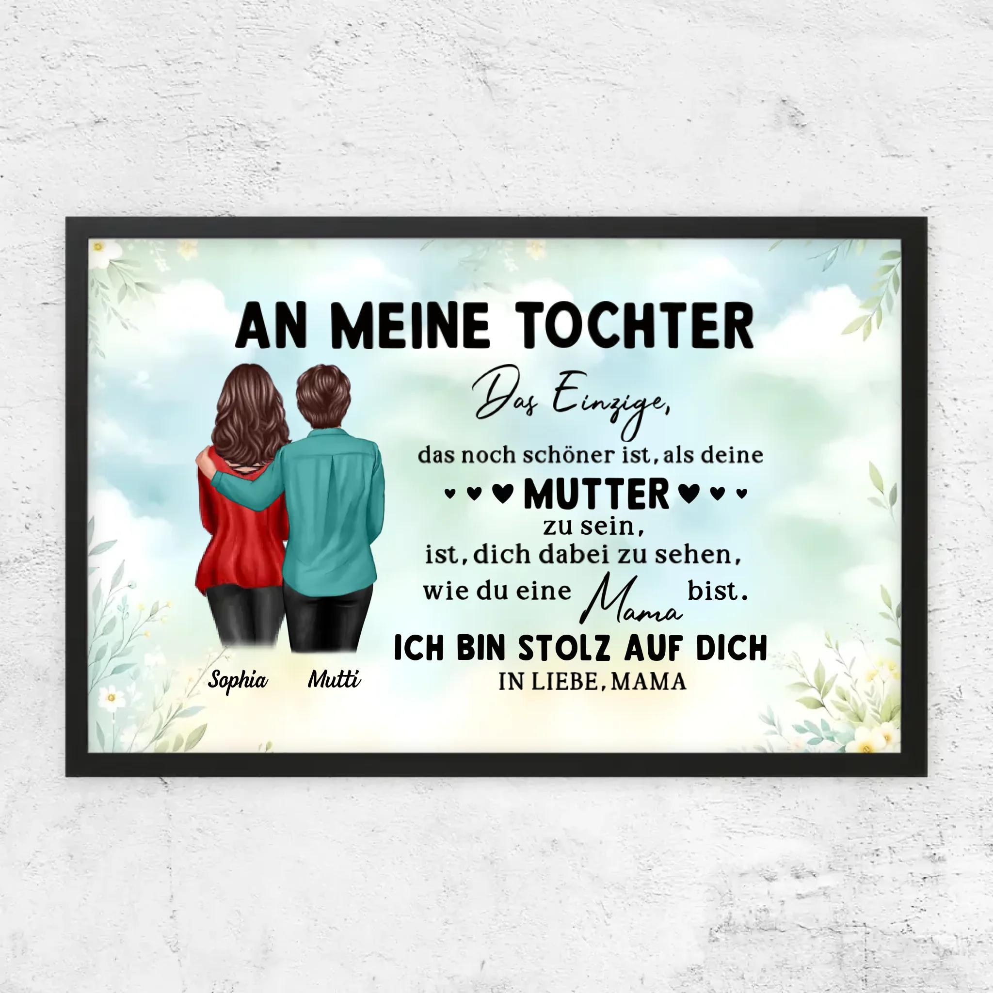 Personalisiertes Poster "Von Mutter zu Tochter - Muttertagsgeschenk"