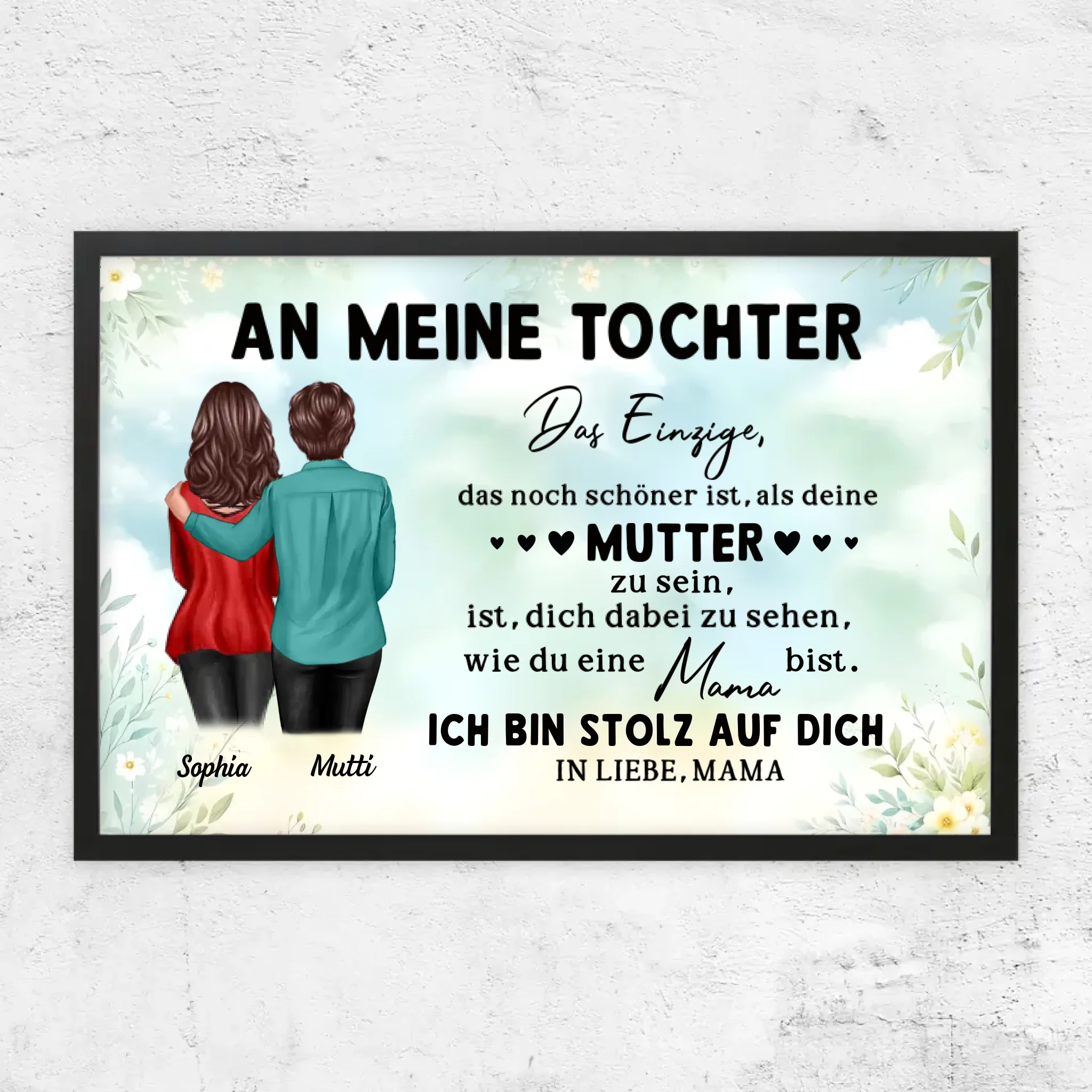 Personalisiertes Poster "Von Mutter zu Tochter - Muttertagsgeschenk"