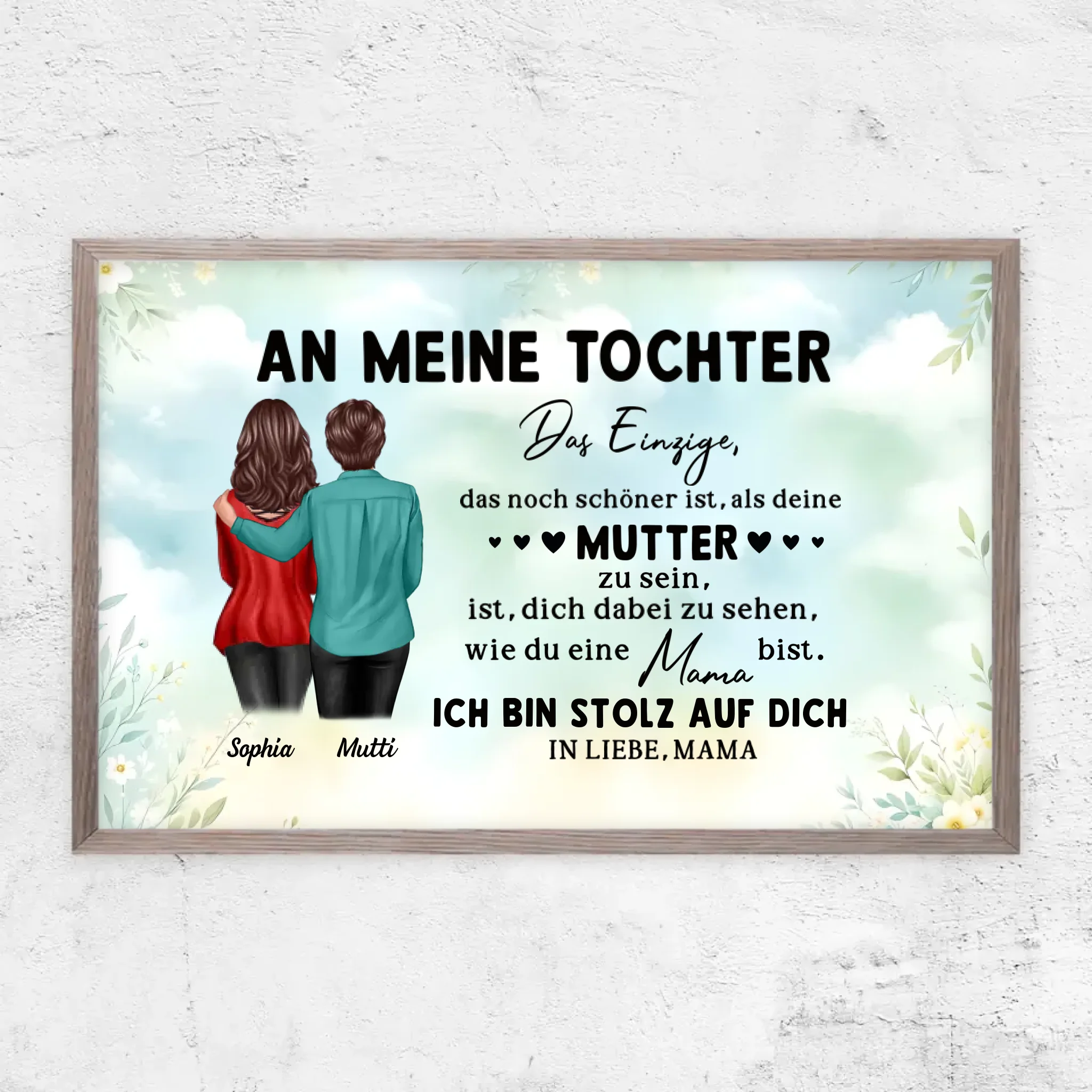 Personalisiertes Poster "Von Mutter zu Tochter - Muttertagsgeschenk"