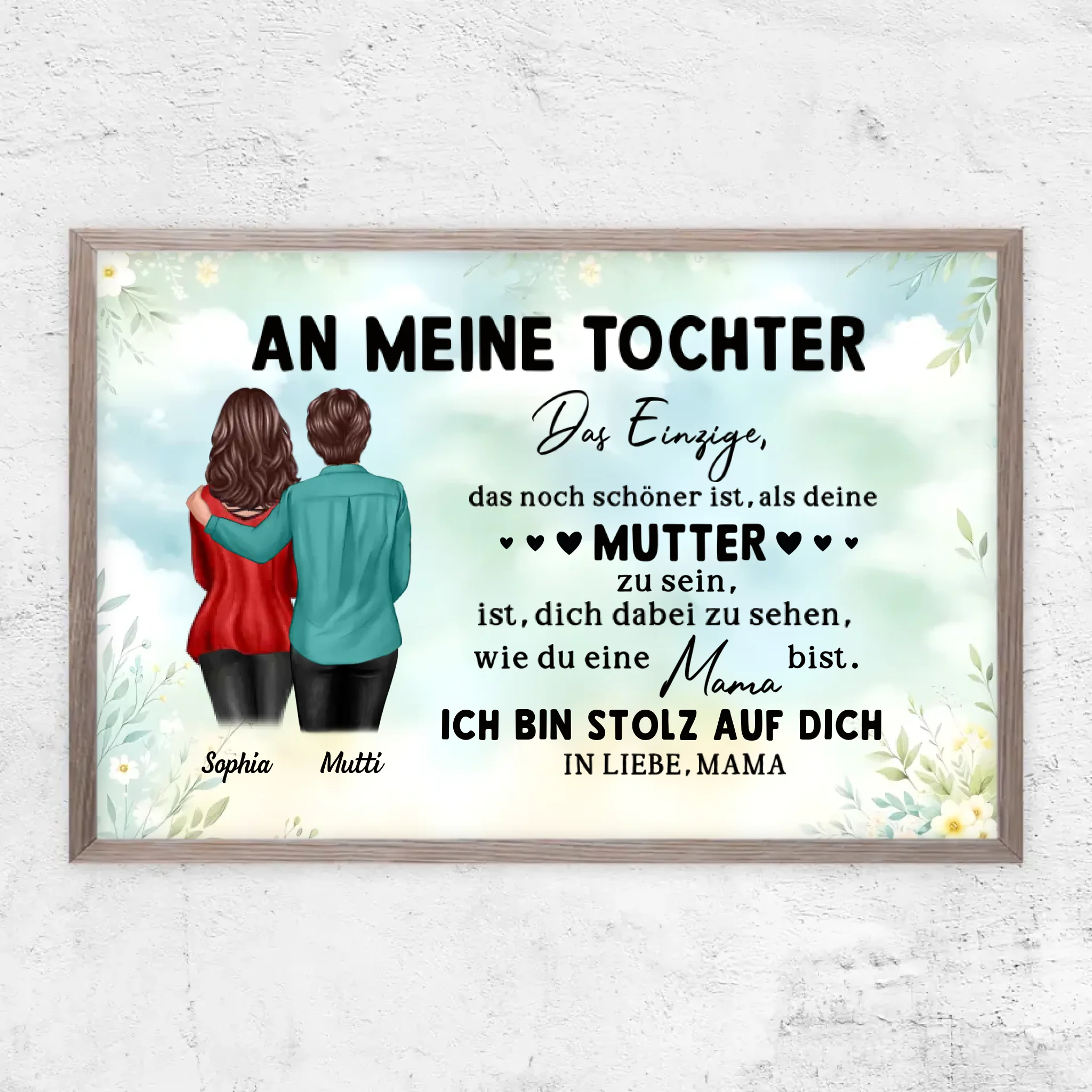 Personalisiertes Poster "Von Mutter zu Tochter - Muttertagsgeschenk"