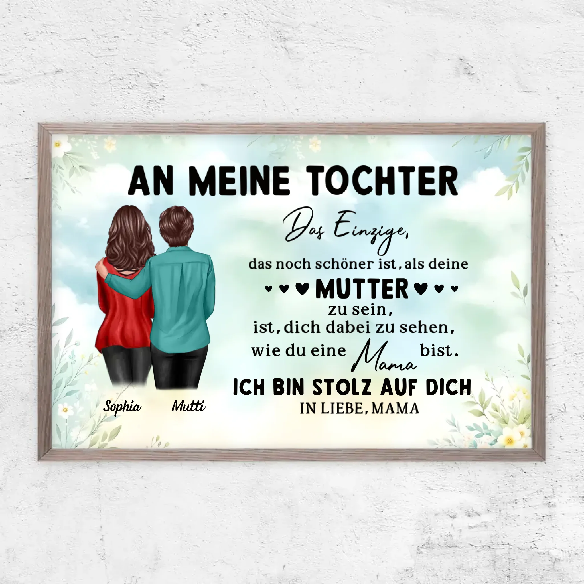 Personalisiertes Poster "Von Mutter zu Tochter - Muttertagsgeschenk"