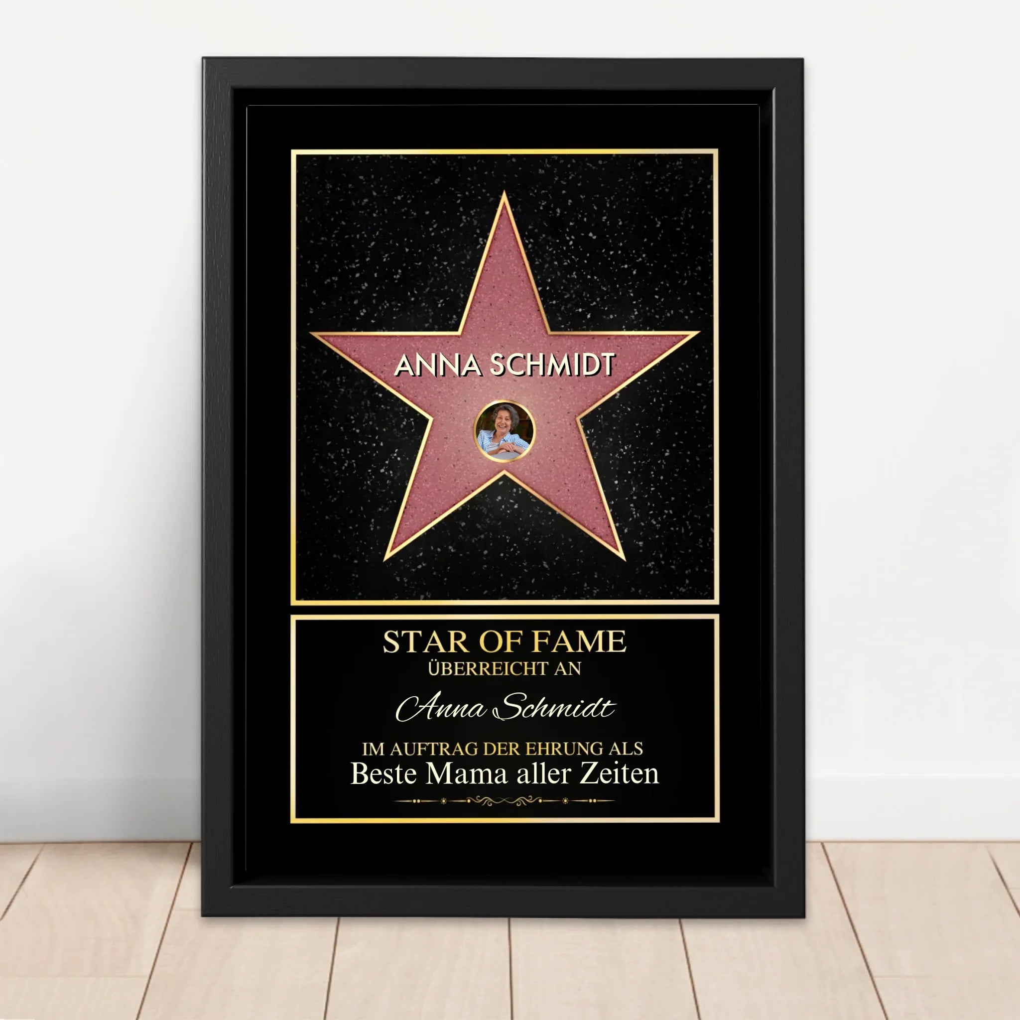 Personalisierte Leinwand "Star of Fame - mit eigenem Foto"