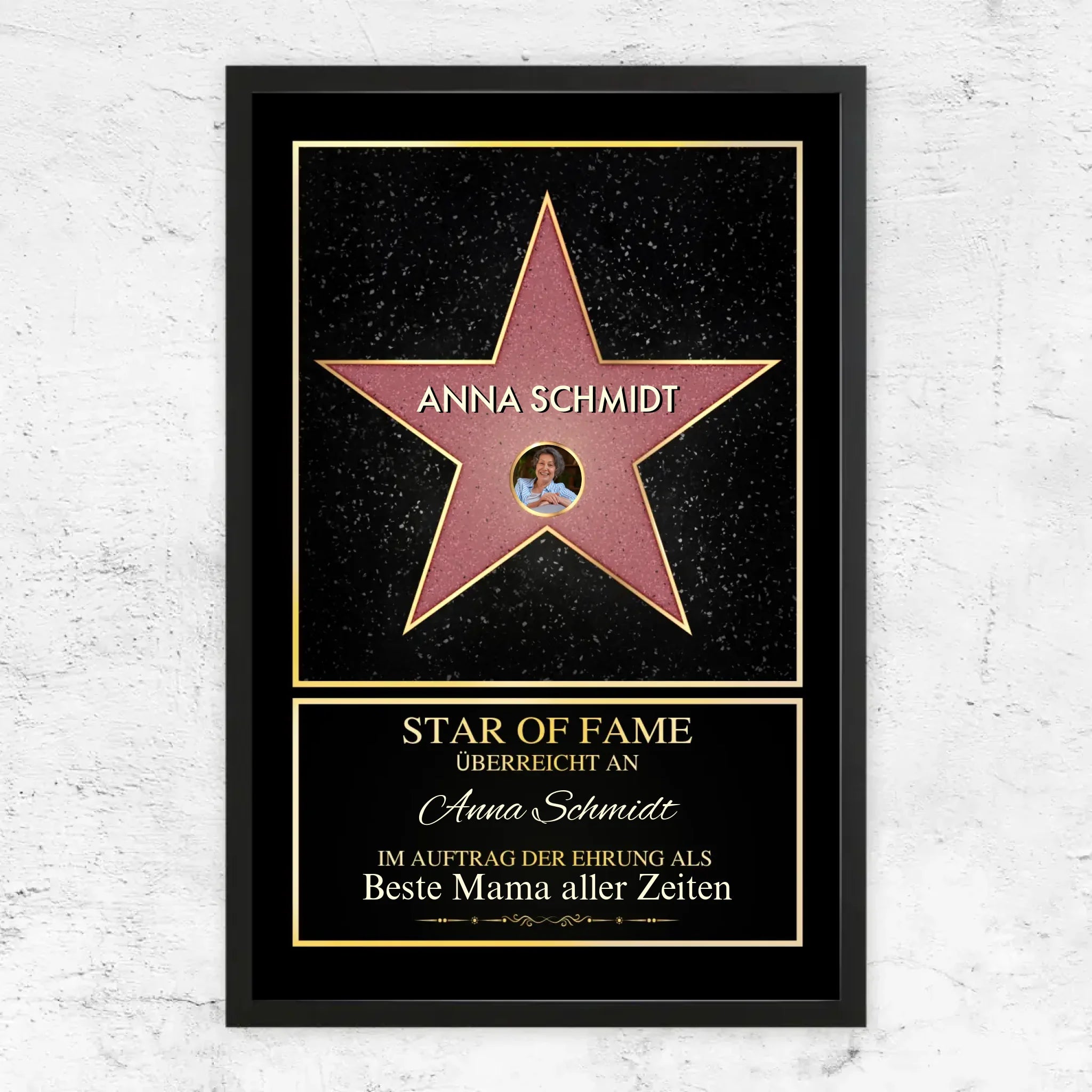 Personalisiertes Poster "Star of Fame - mit eigenem Foto"