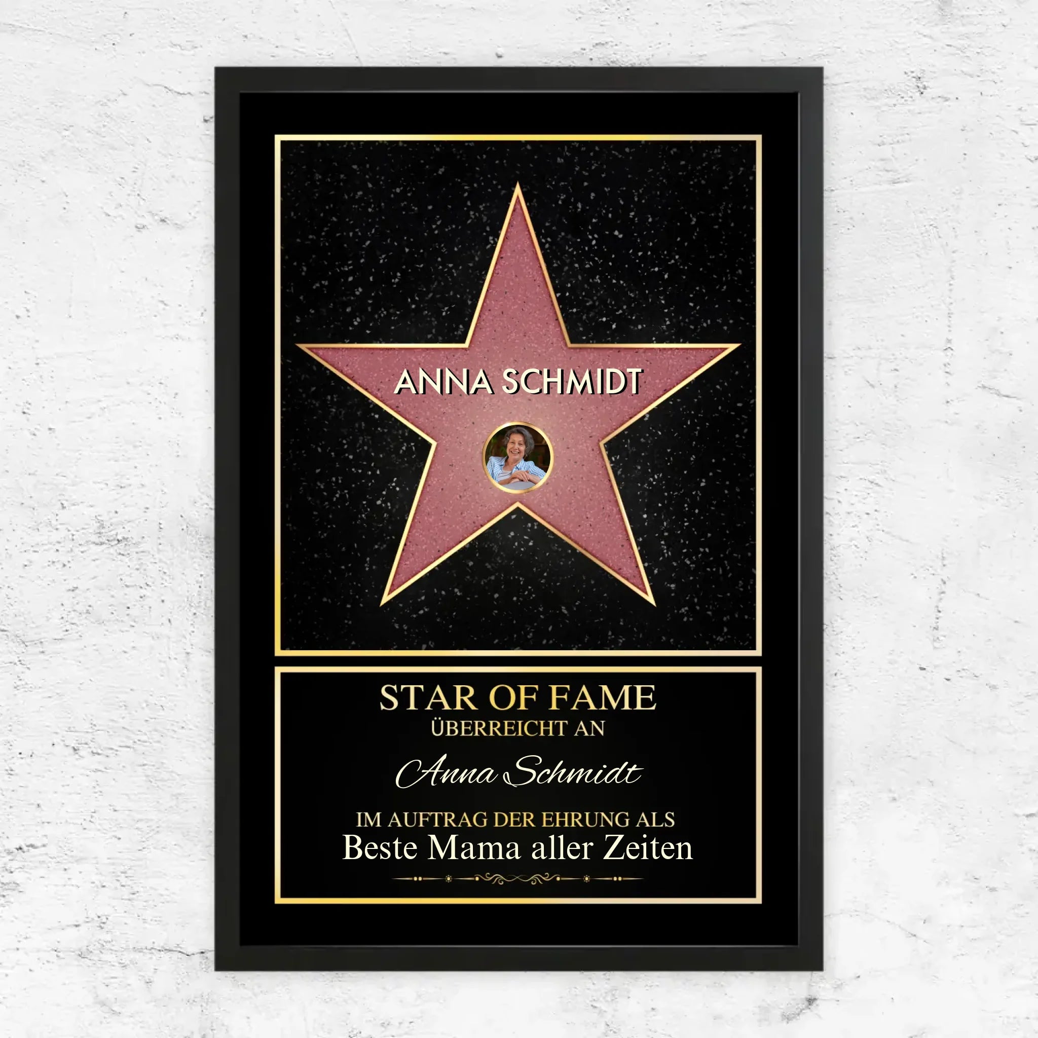 Personalisiertes Poster "Star of Fame - mit eigenem Foto"
