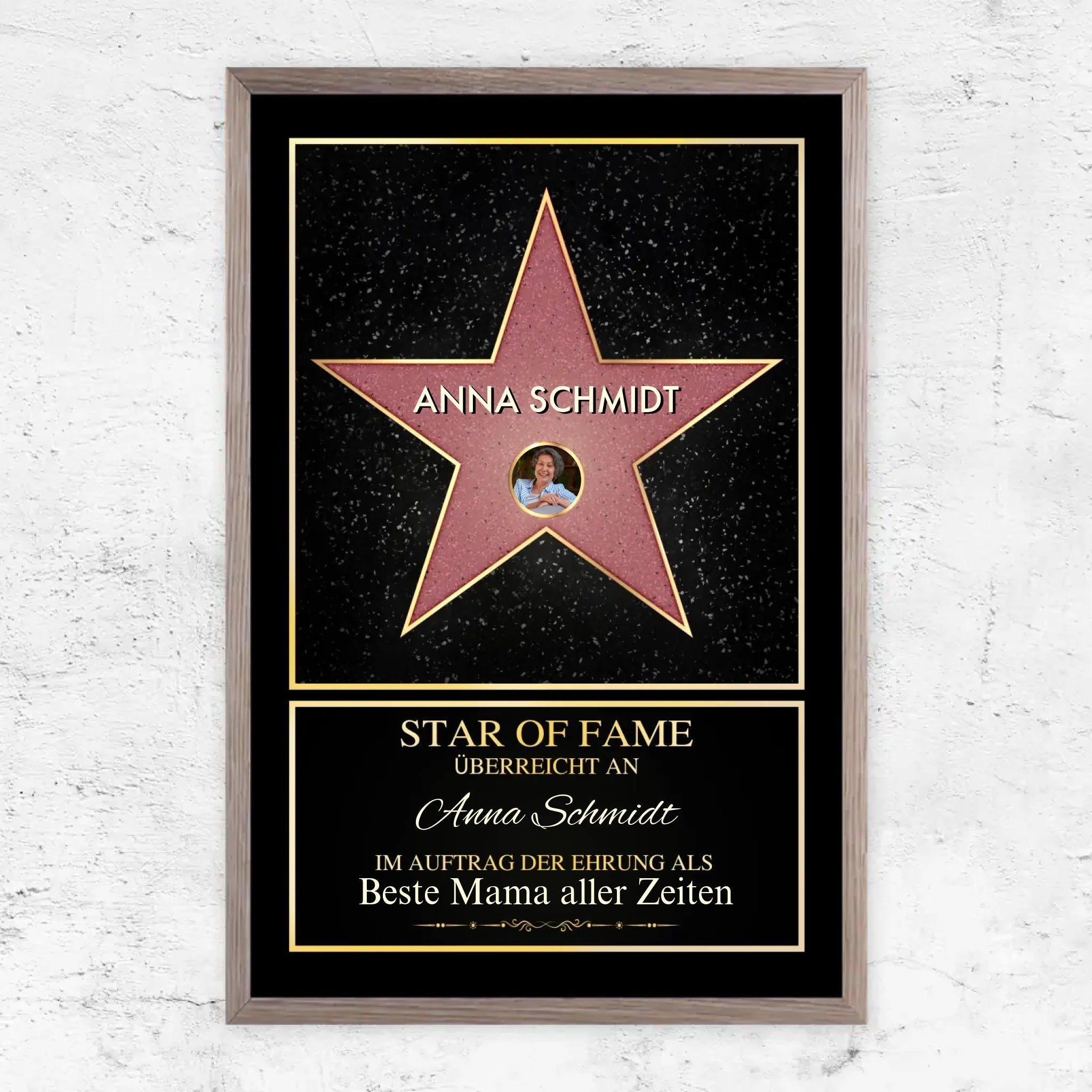 Personalisiertes Poster "Star of Fame - mit eigenem Foto"