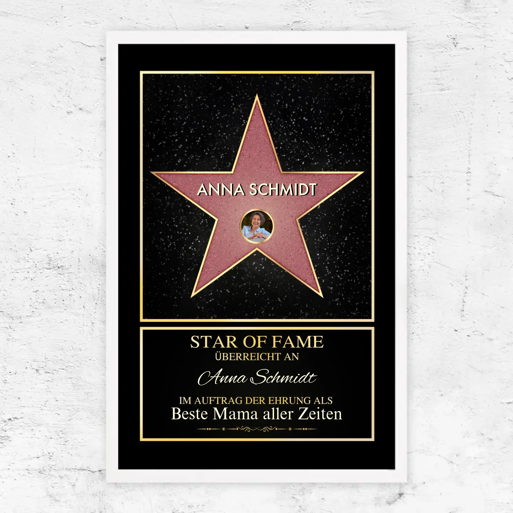 Personalisiertes Poster "Star of Fame - mit eigenem Foto"