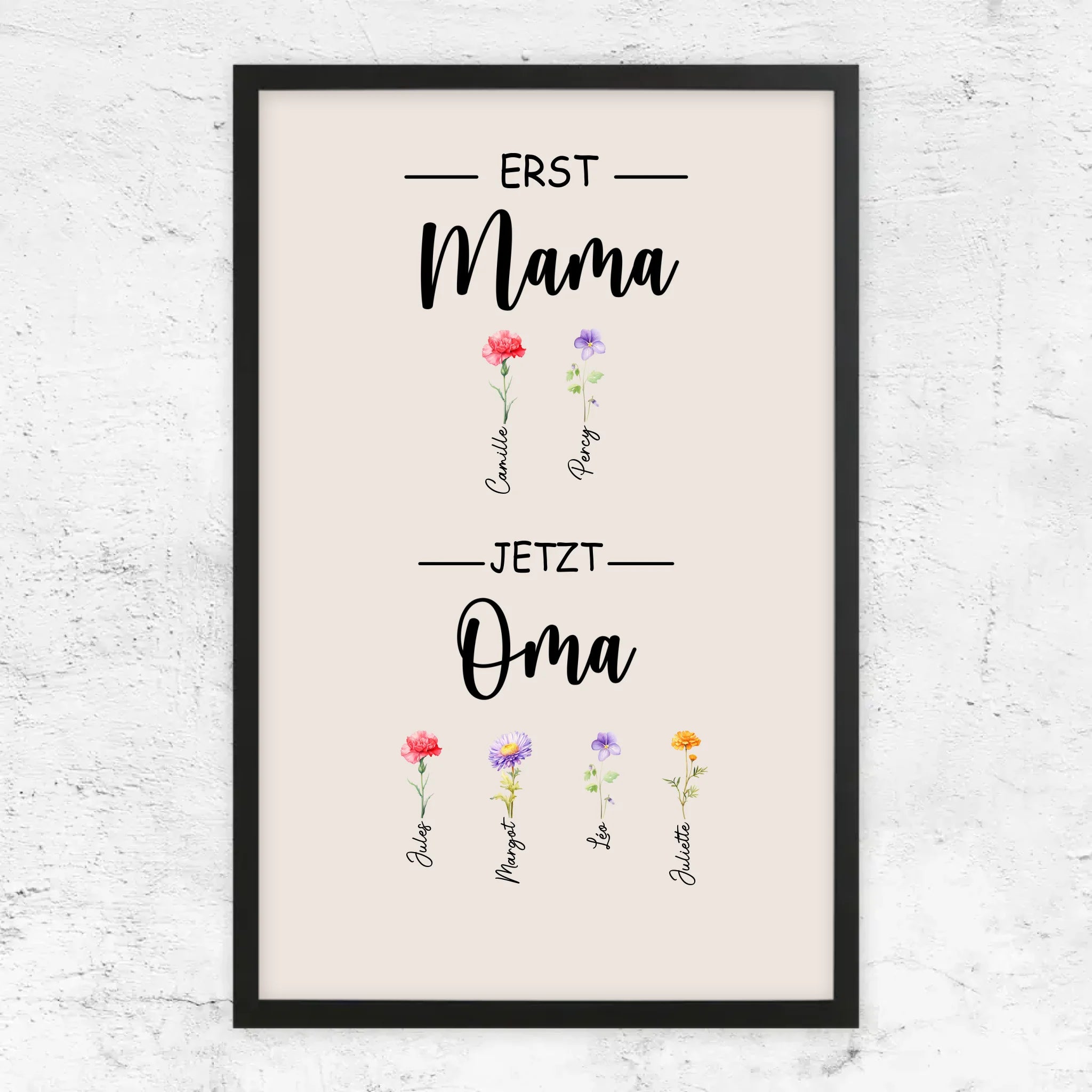 Personalisiertes Poster "Erst Mama, jetzt Oma"