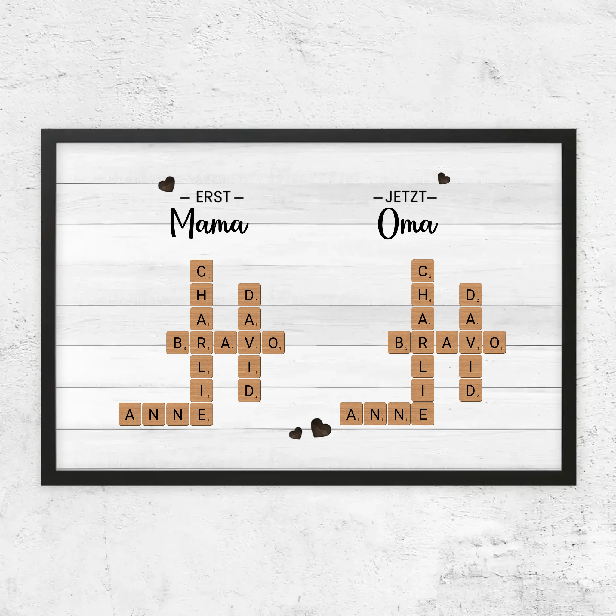 Personalisiertes Poster "Erst mama, Jetzt Oma - Kreuzworträtsel"