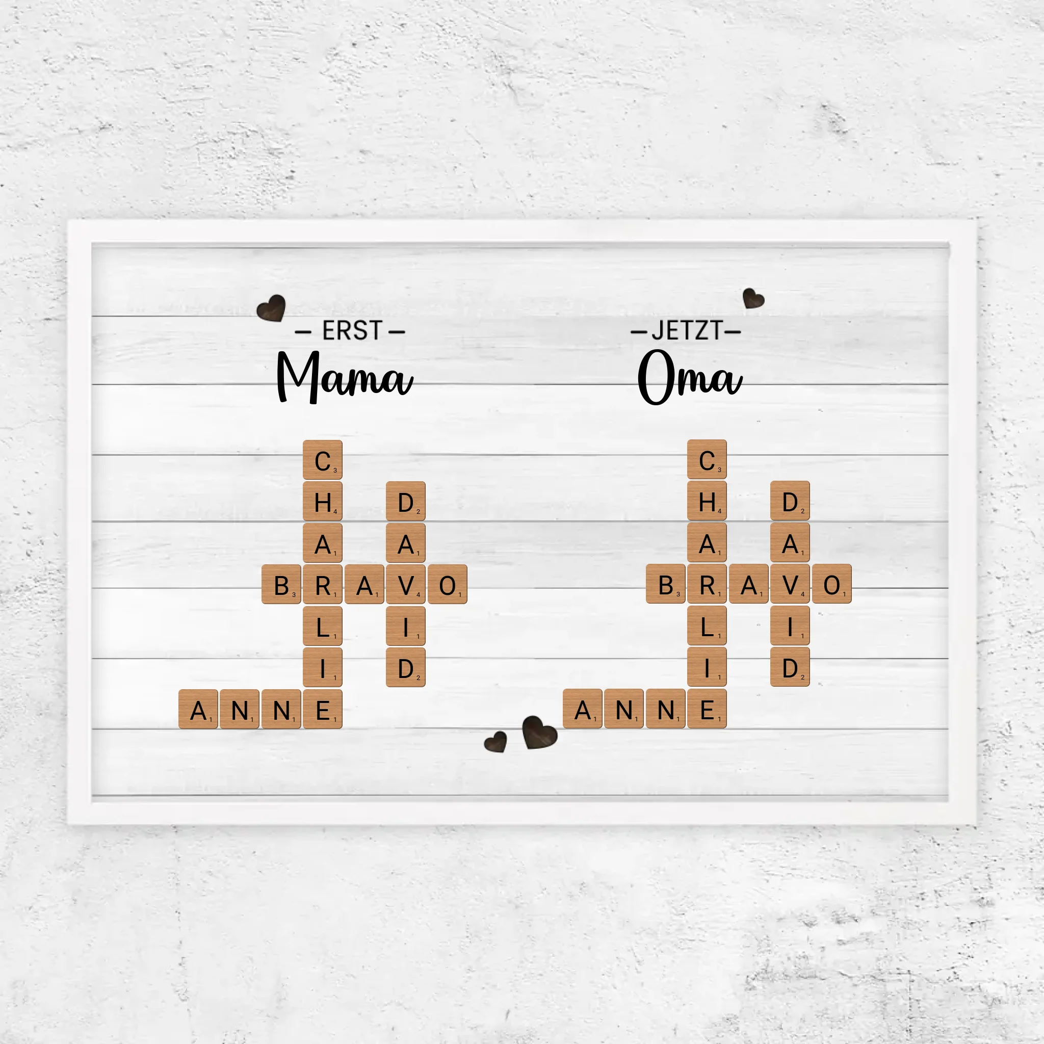 Personalisiertes Poster "Erst mama, Jetzt Oma - Kreuzworträtsel"