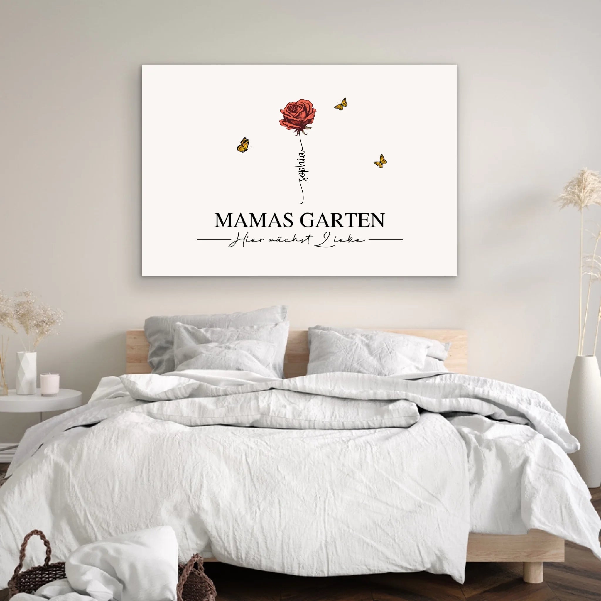 Personalisierte Leinwand "Mamas Garten"