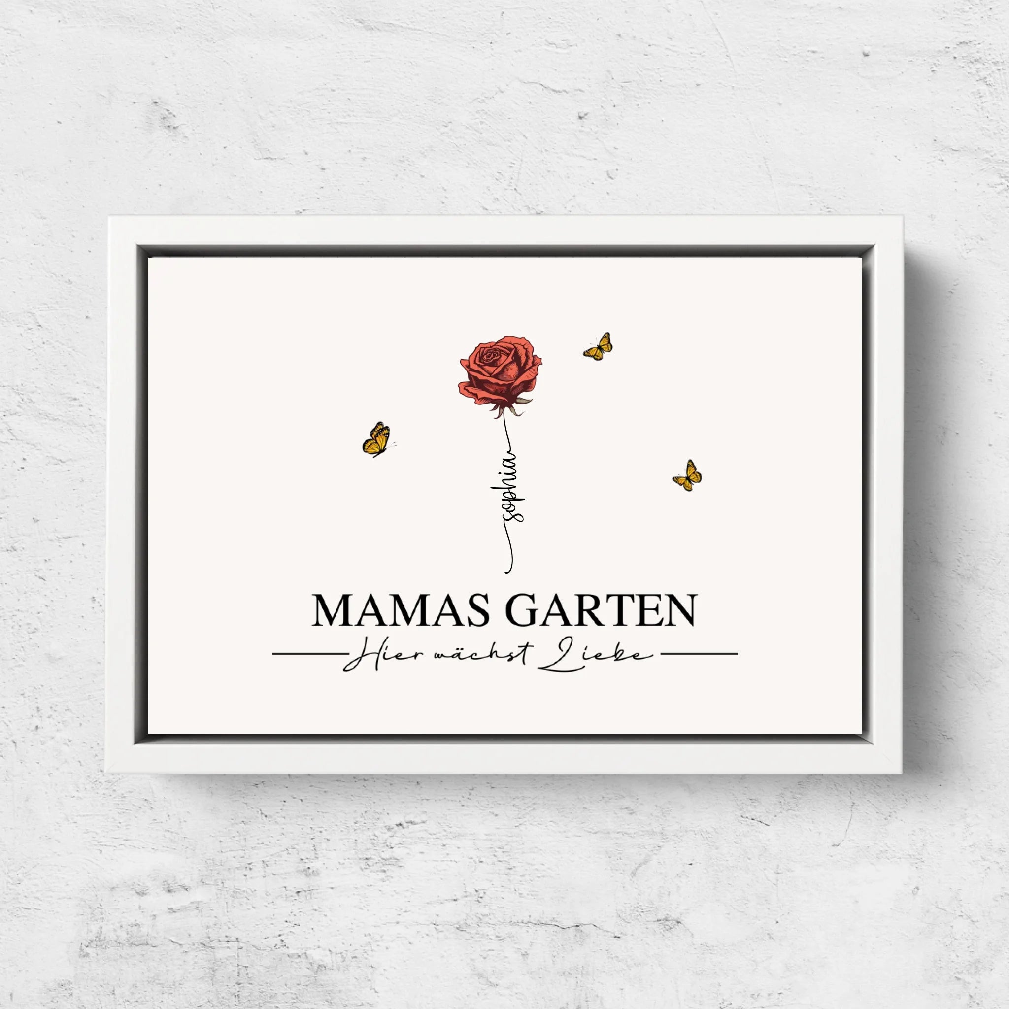 Personalisierte Leinwand "Mamas Garten"
