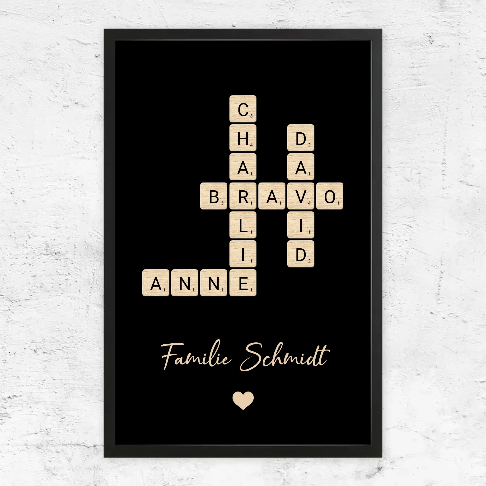 Personalisiertes Poster "Familien-Kreuzworträtsel"