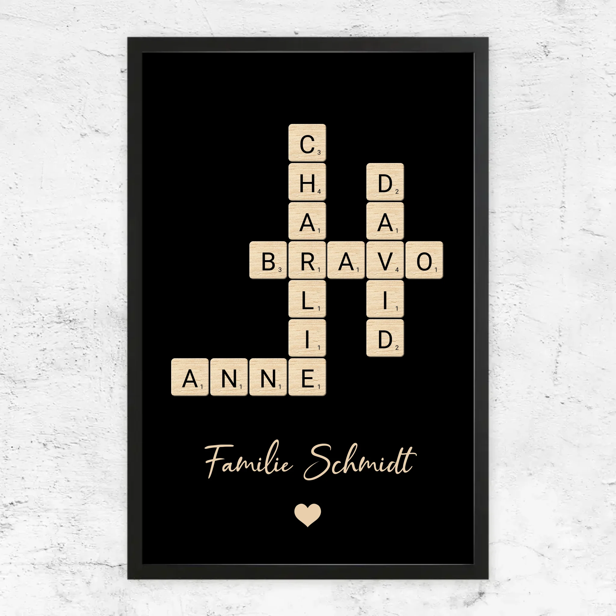 Personalisiertes Poster "Familien-Kreuzworträtsel"